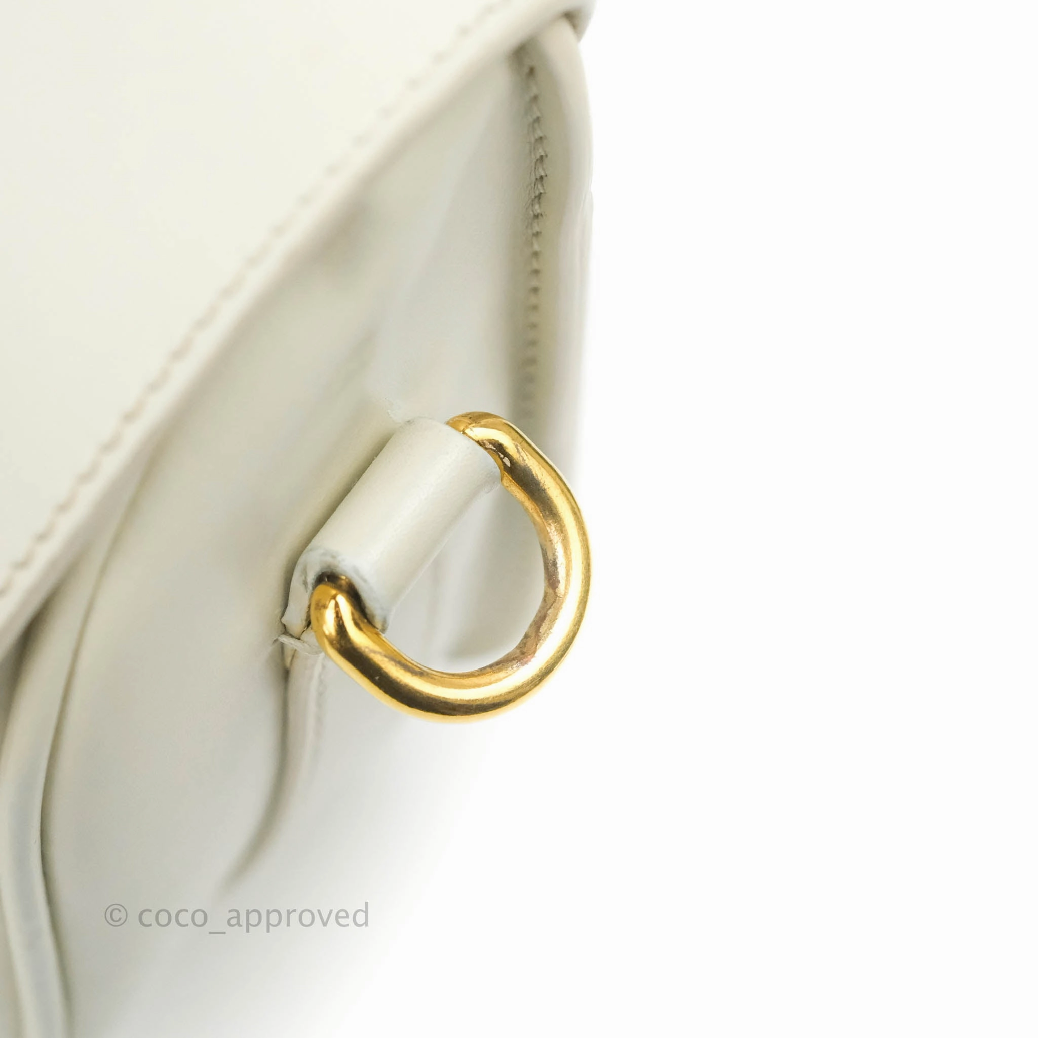 Dior Medium Bobby Bag Off White Calfskin Gold Hardware
