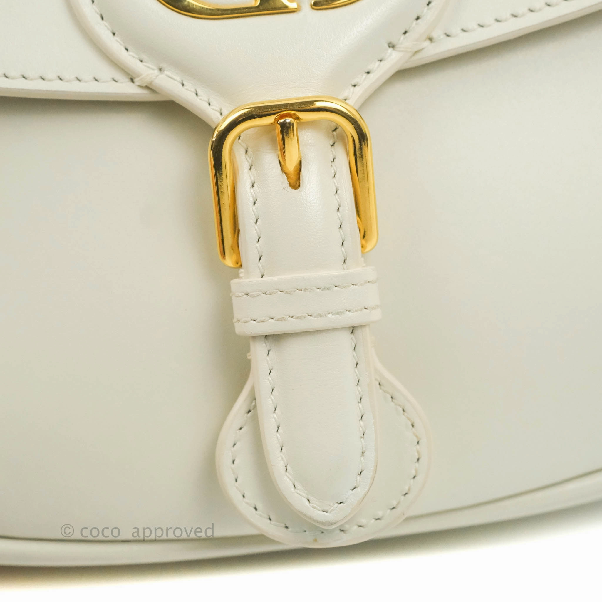 Dior Medium Bobby Bag Off White Calfskin Gold Hardware