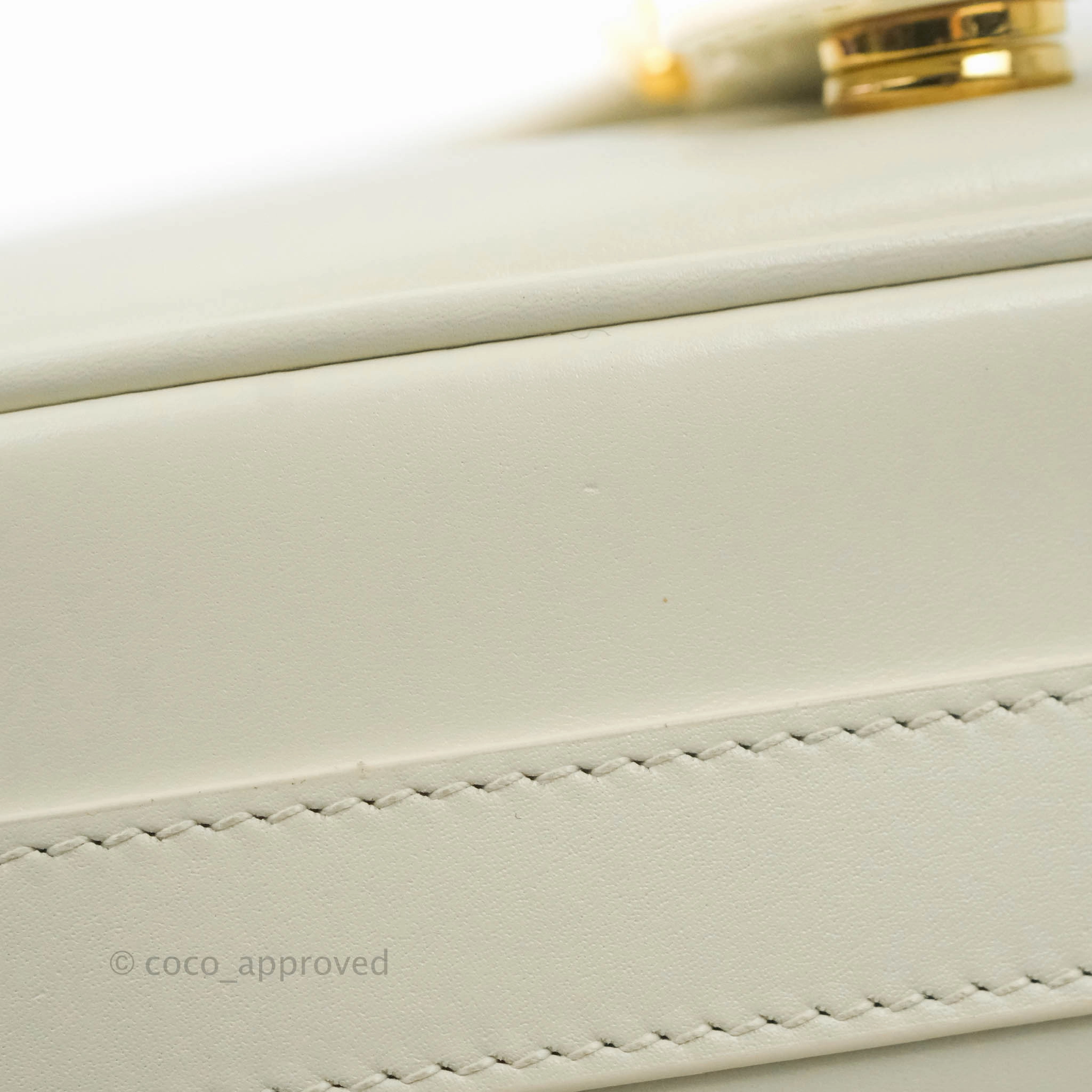 Dior Medium Bobby Bag Off White Calfskin Gold Hardware