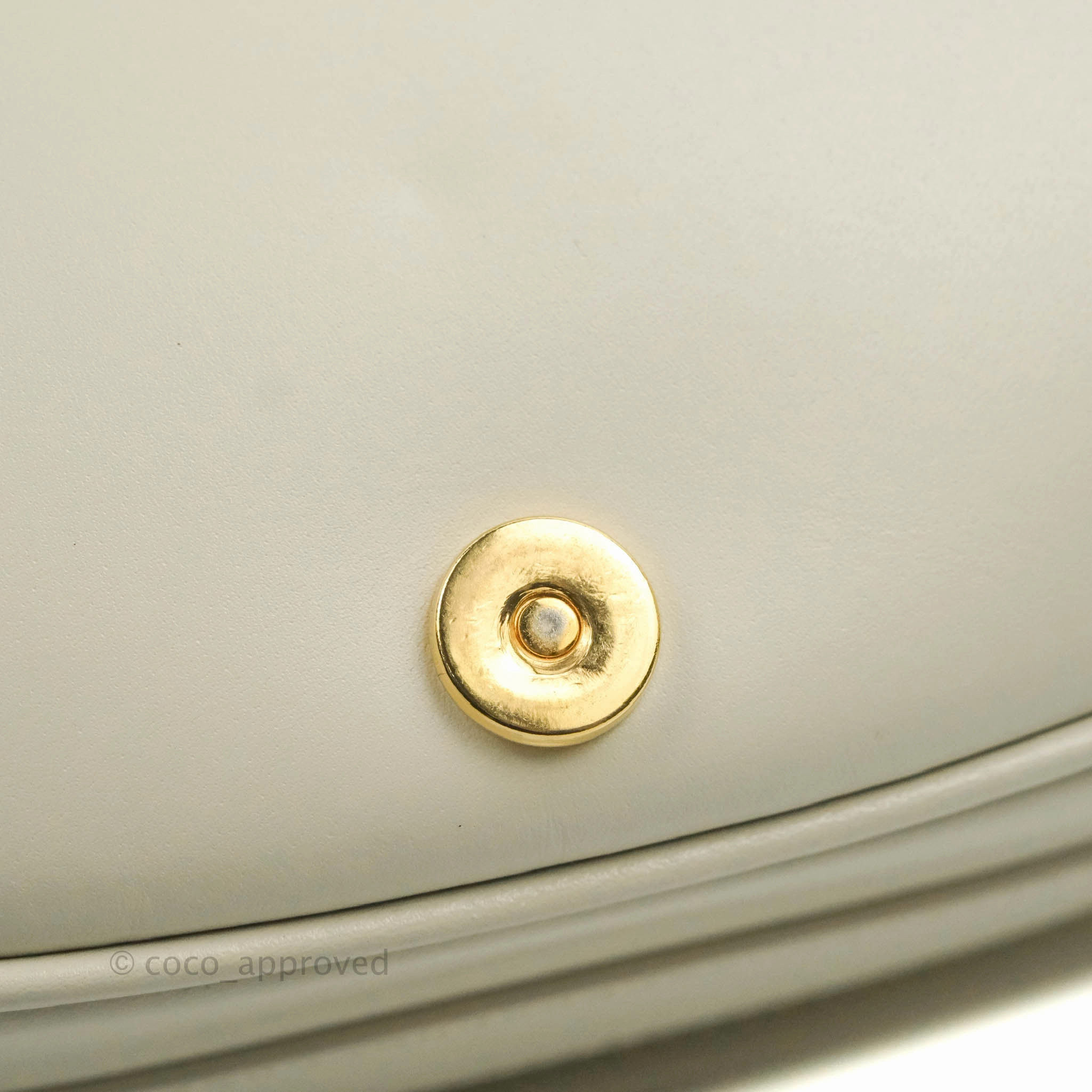 Dior Medium Bobby Bag Off White Calfskin Gold Hardware