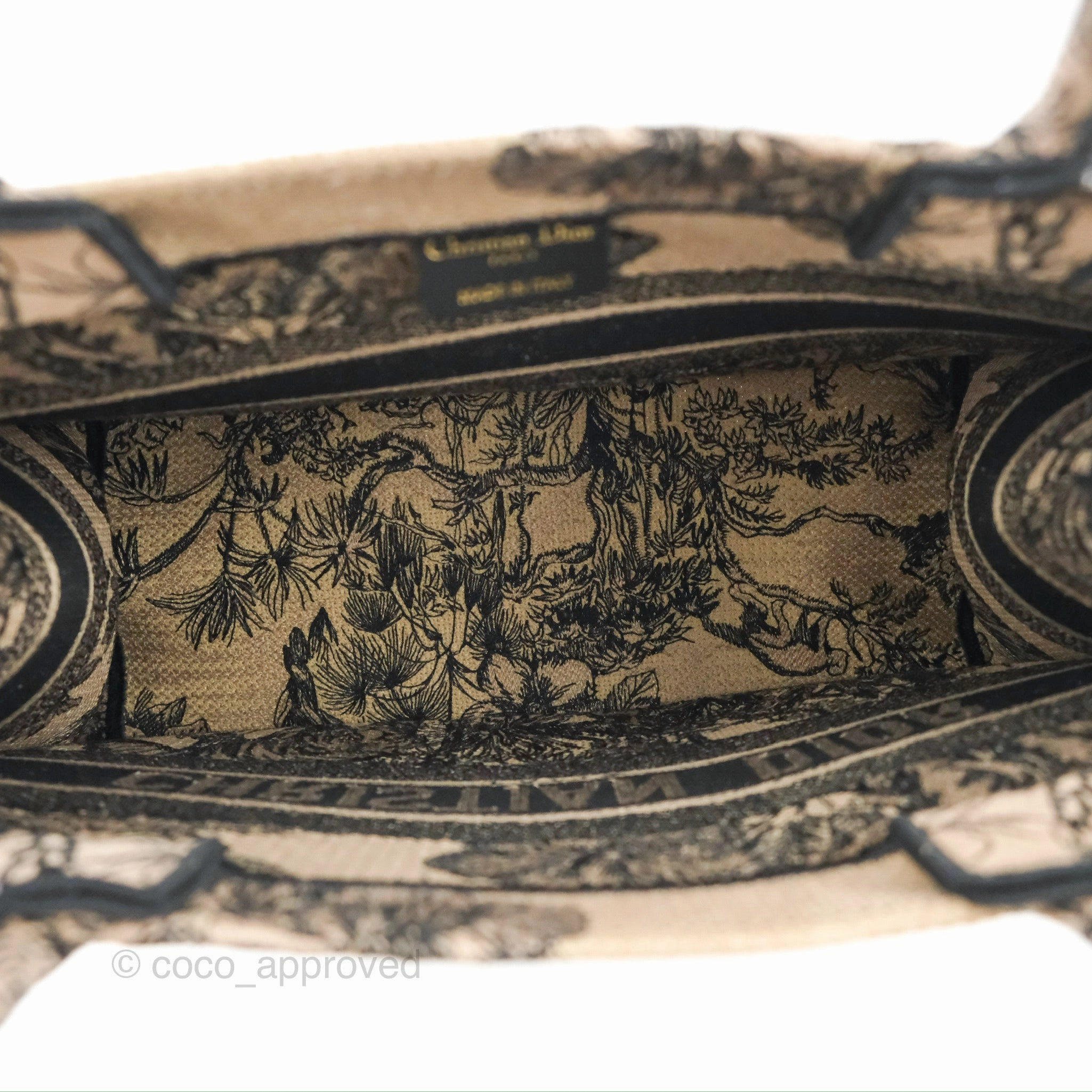 Dior Medium Book Tote Beige Multicolor Toile de Jouy Voyage Embroidery