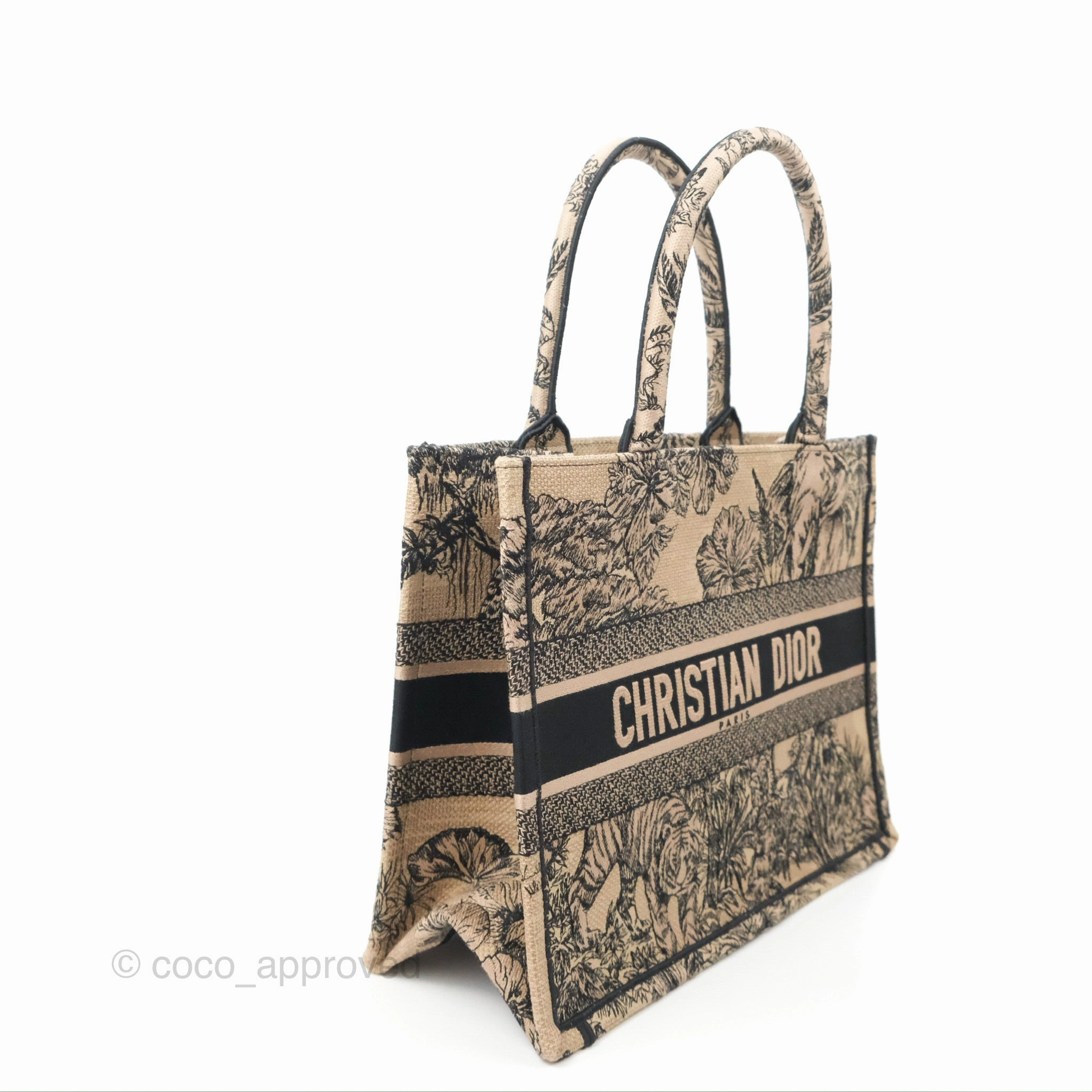 Dior Medium Book Tote Beige Multicolor Toile de Jouy Voyage Embroidery