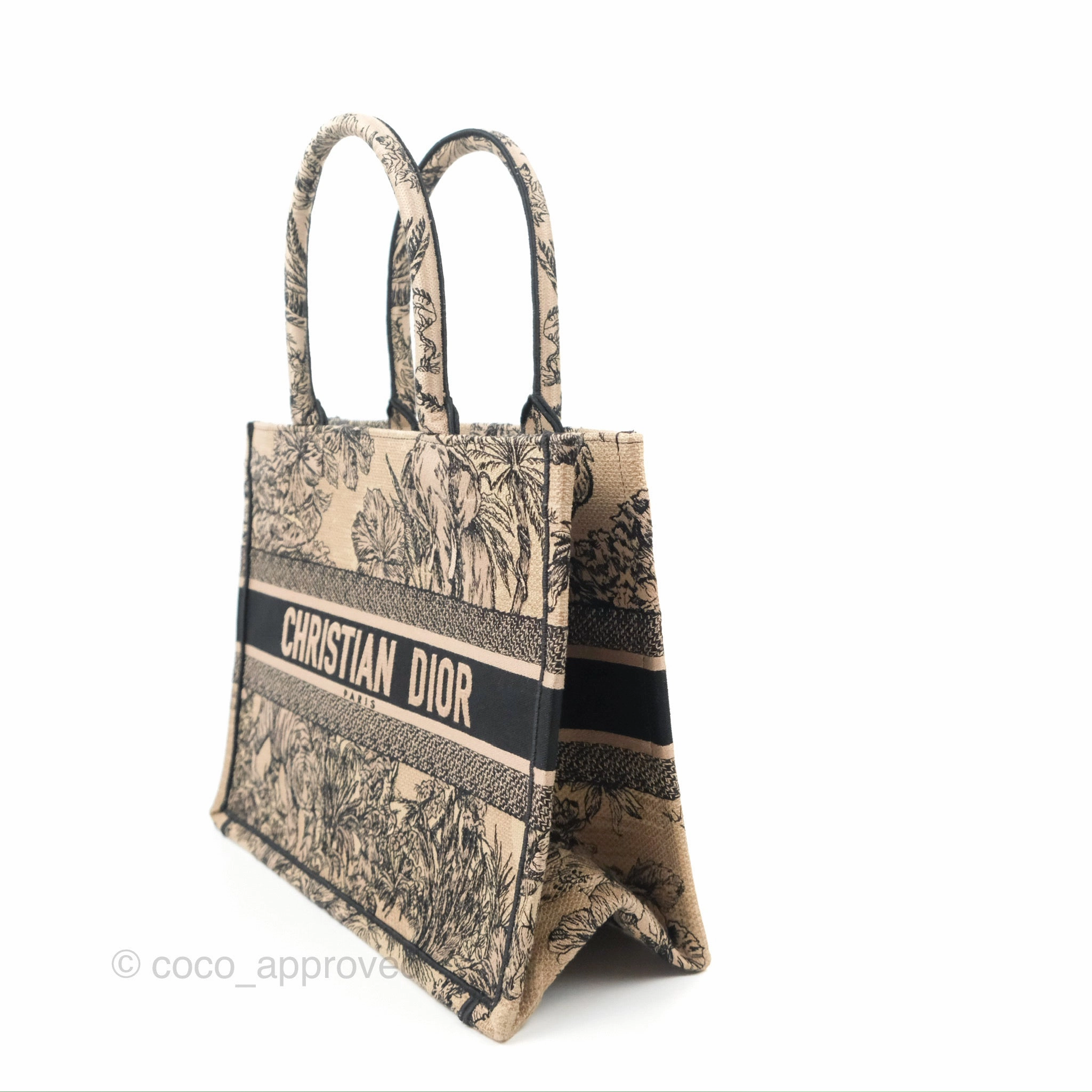 Dior Medium Book Tote Beige Multicolor Toile de Jouy Voyage Embroidery