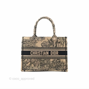 Dior Medium Book Tote Beige Multicolor Toile de Jouy Voyage Embroidery