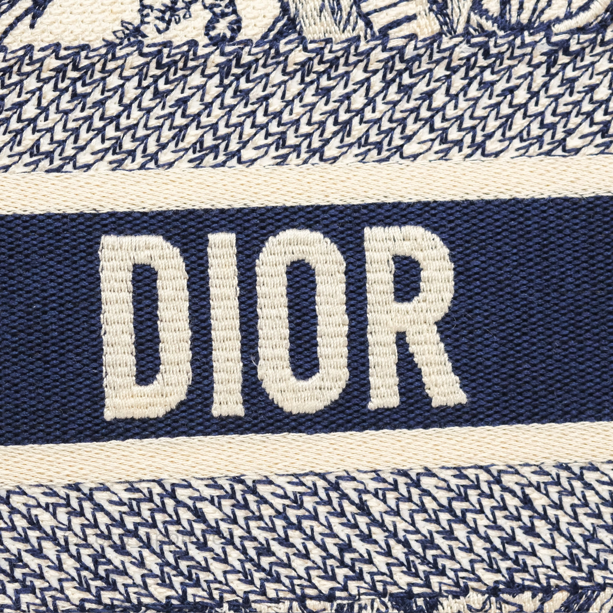 Dior Medium Book Tote White/Blue Toile De Jouy Embroidered Canvas