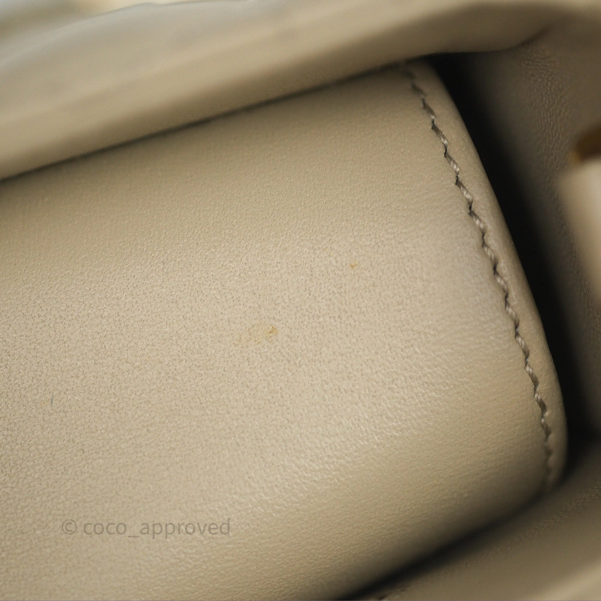 Dior Medium Lady D-Joy Bag Sand Lambskin Cannage Gold Hardware