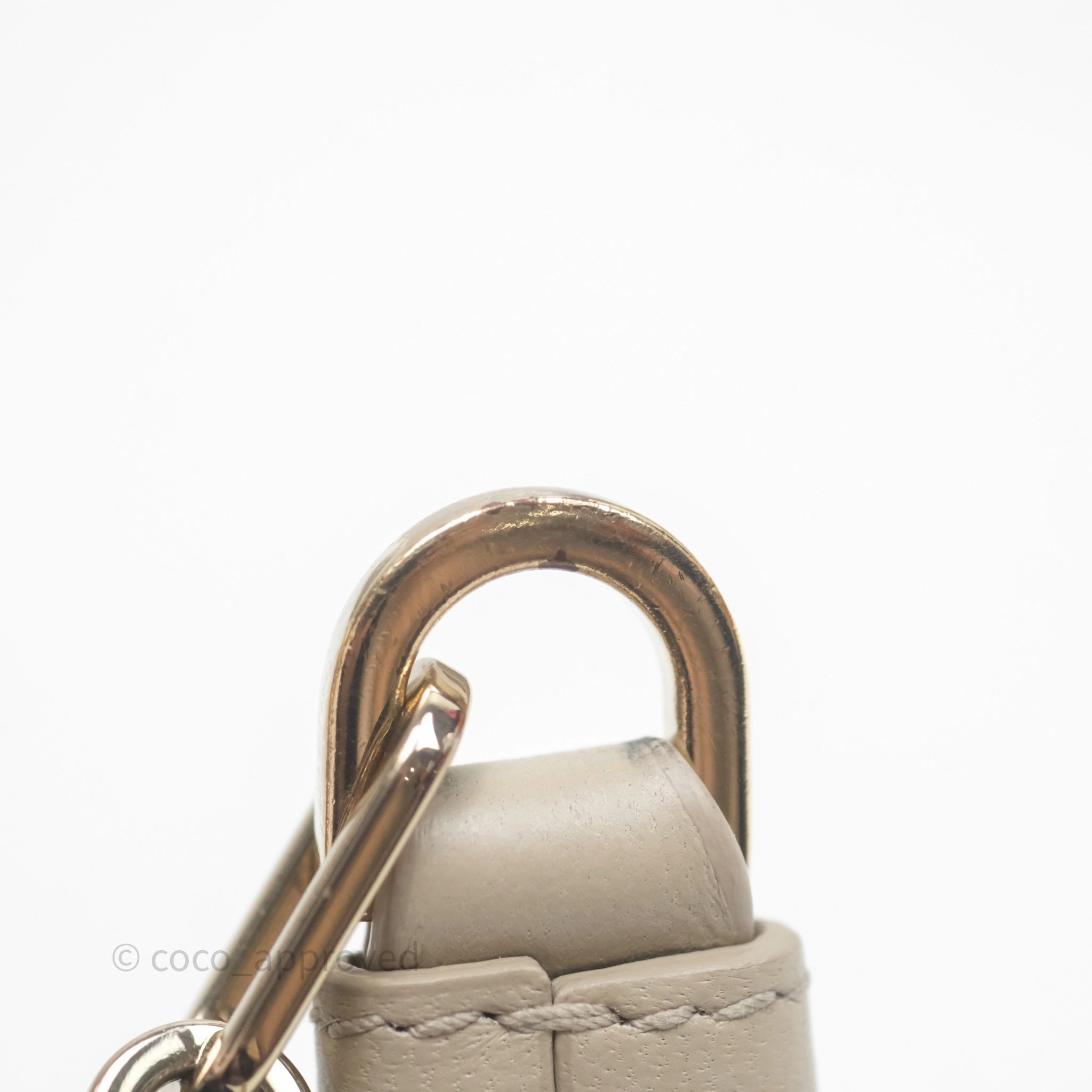 Dior Medium Lady D-Joy Bag Sand Lambskin Cannage Gold Hardware