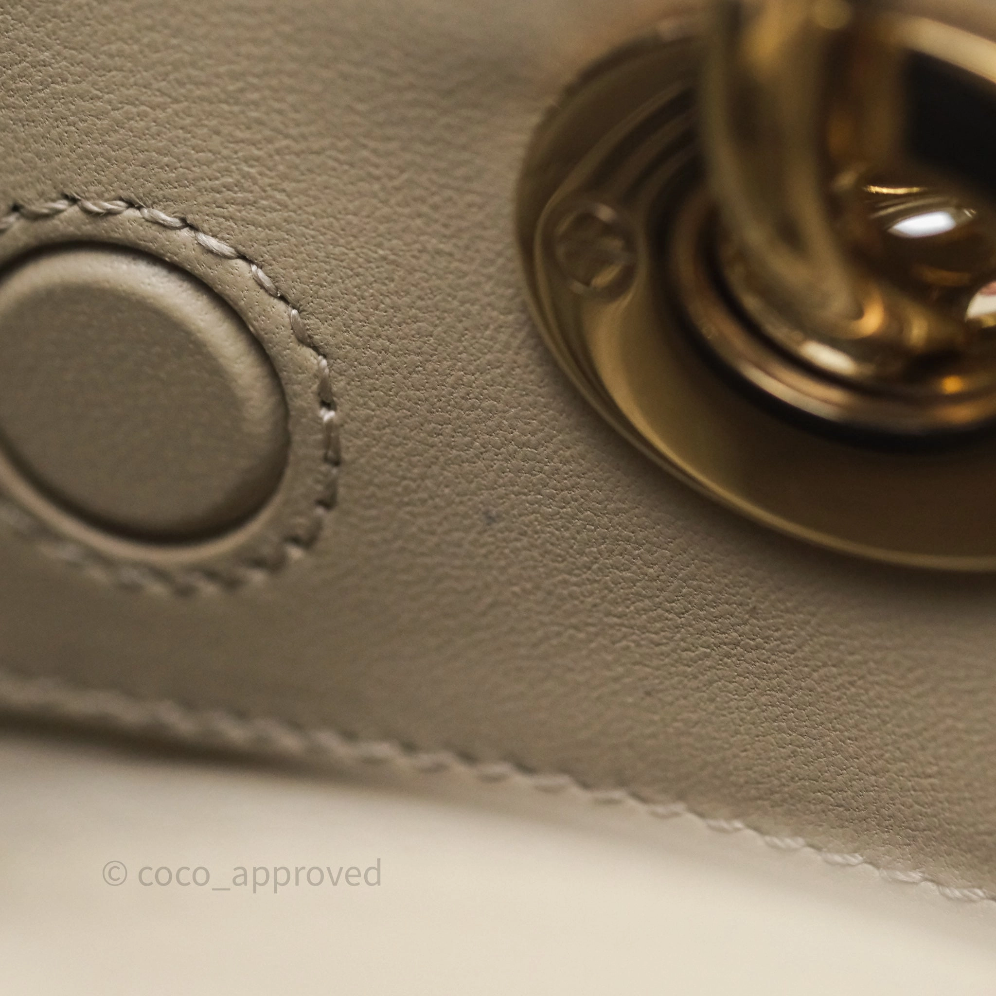 Dior Medium Lady D-Joy Bag Sand Lambskin Cannage Gold Hardware