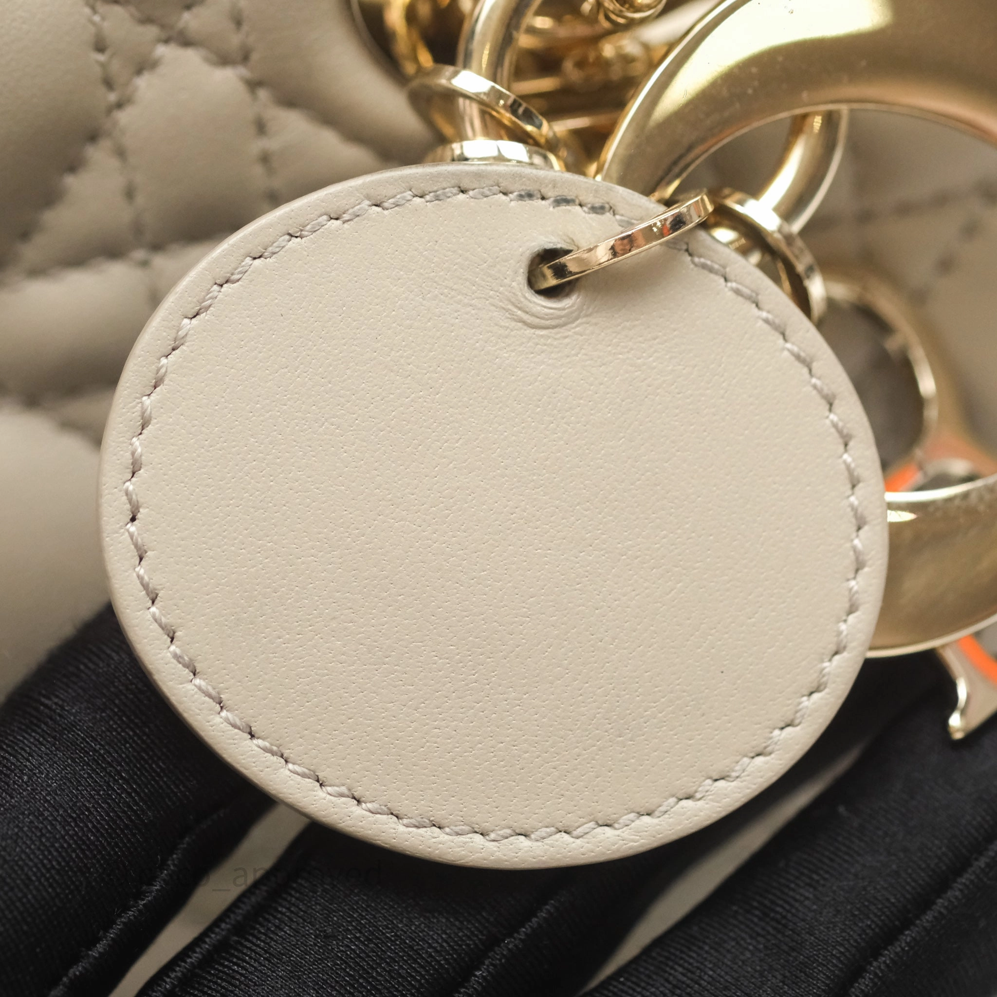 Dior Medium Lady D-Joy Bag Sand Lambskin Cannage Gold Hardware