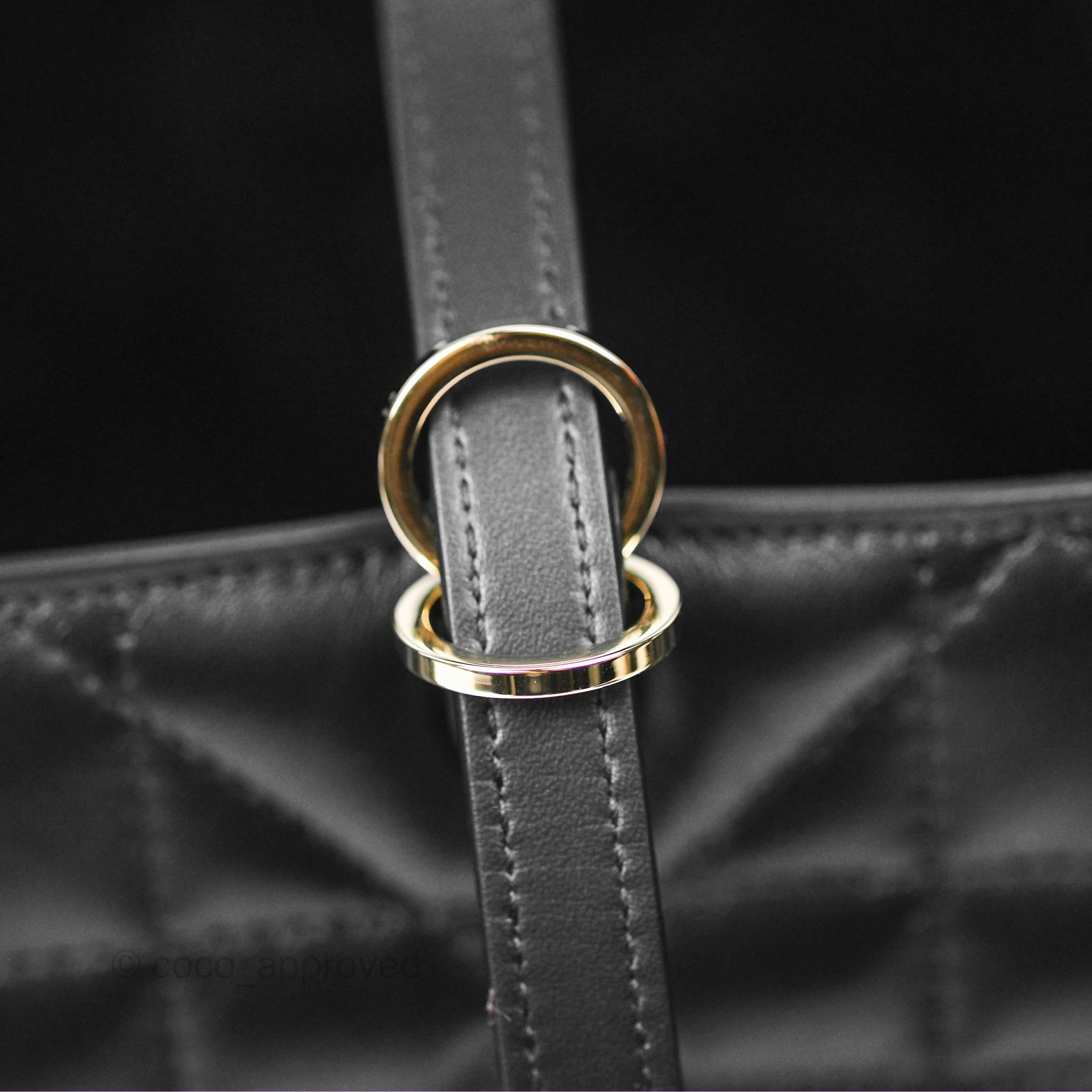 Dior Medium Toujours Bag Black Macrocannage Calfskin