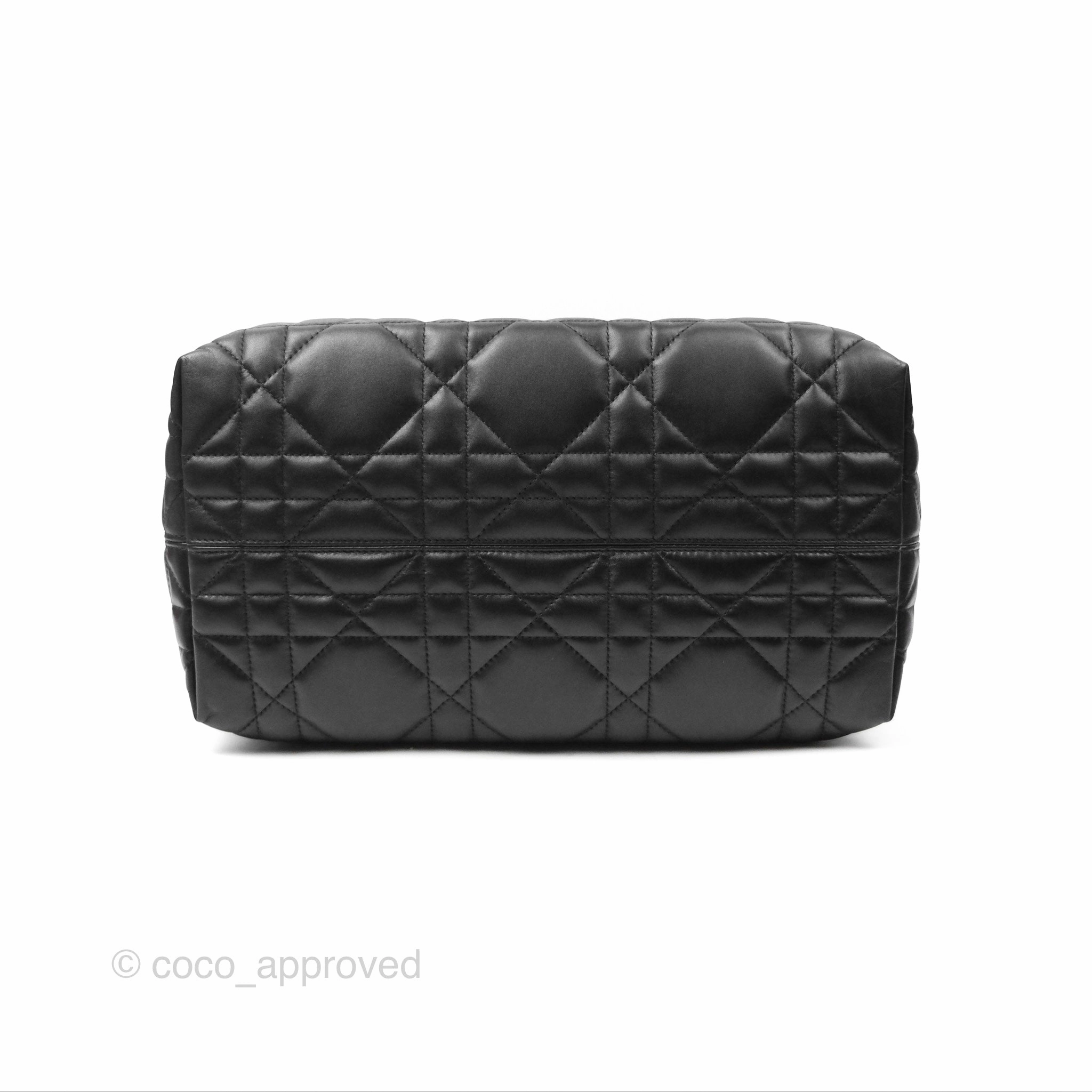 Dior Medium Toujours Bag Black Macrocannage Calfskin
