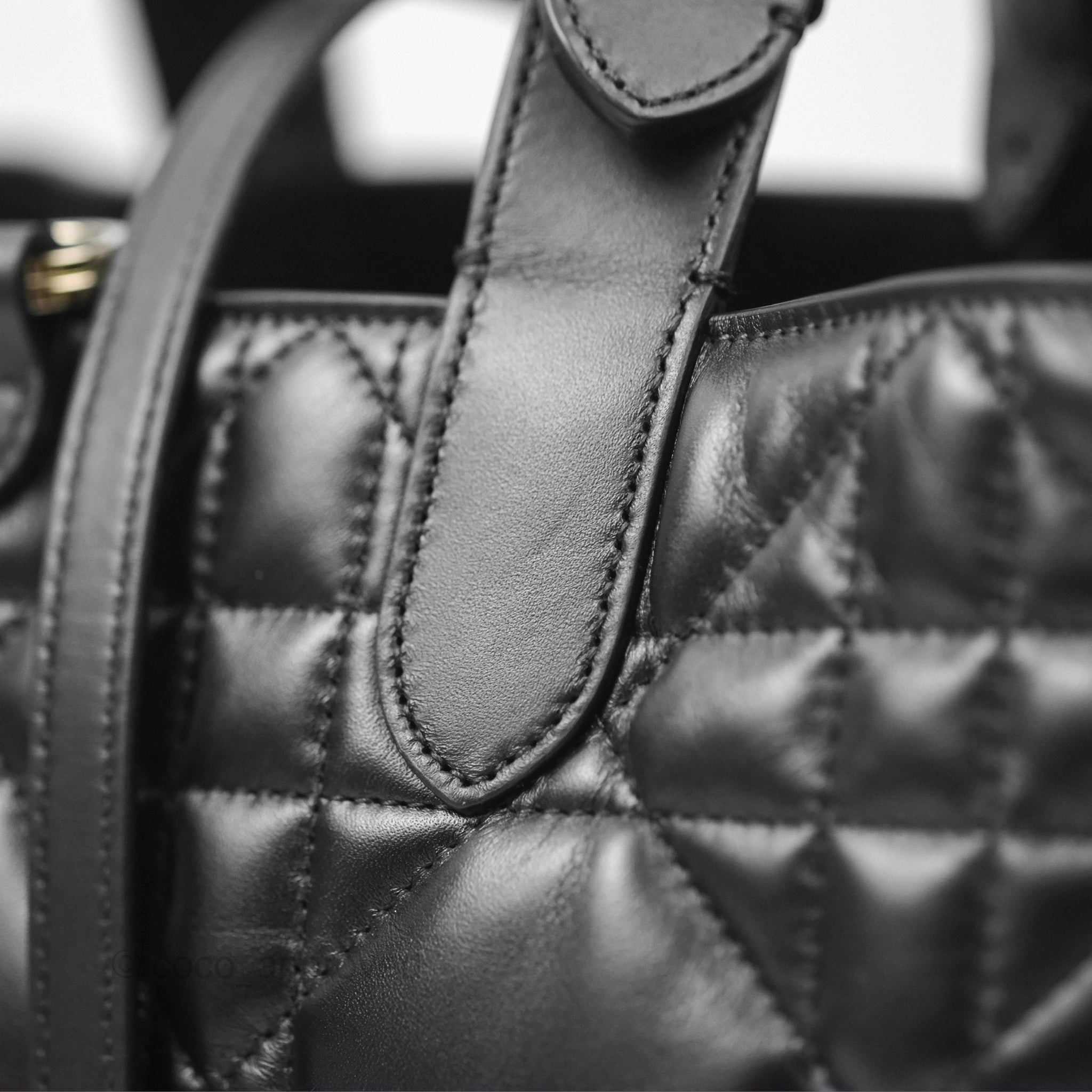 Dior Medium Toujours Bag Black Macrocannage Calfskin
