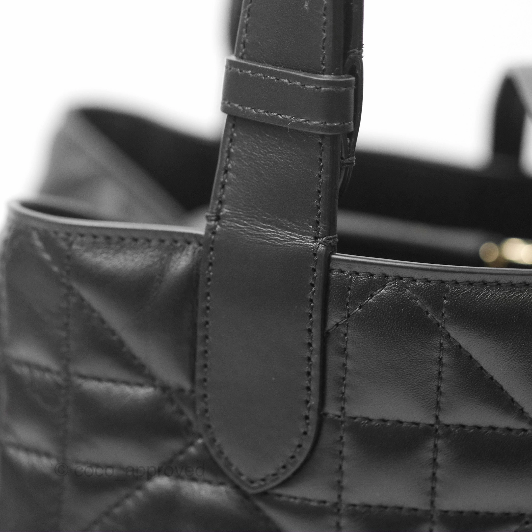 Dior Medium Toujours Bag Black Macrocannage Calfskin