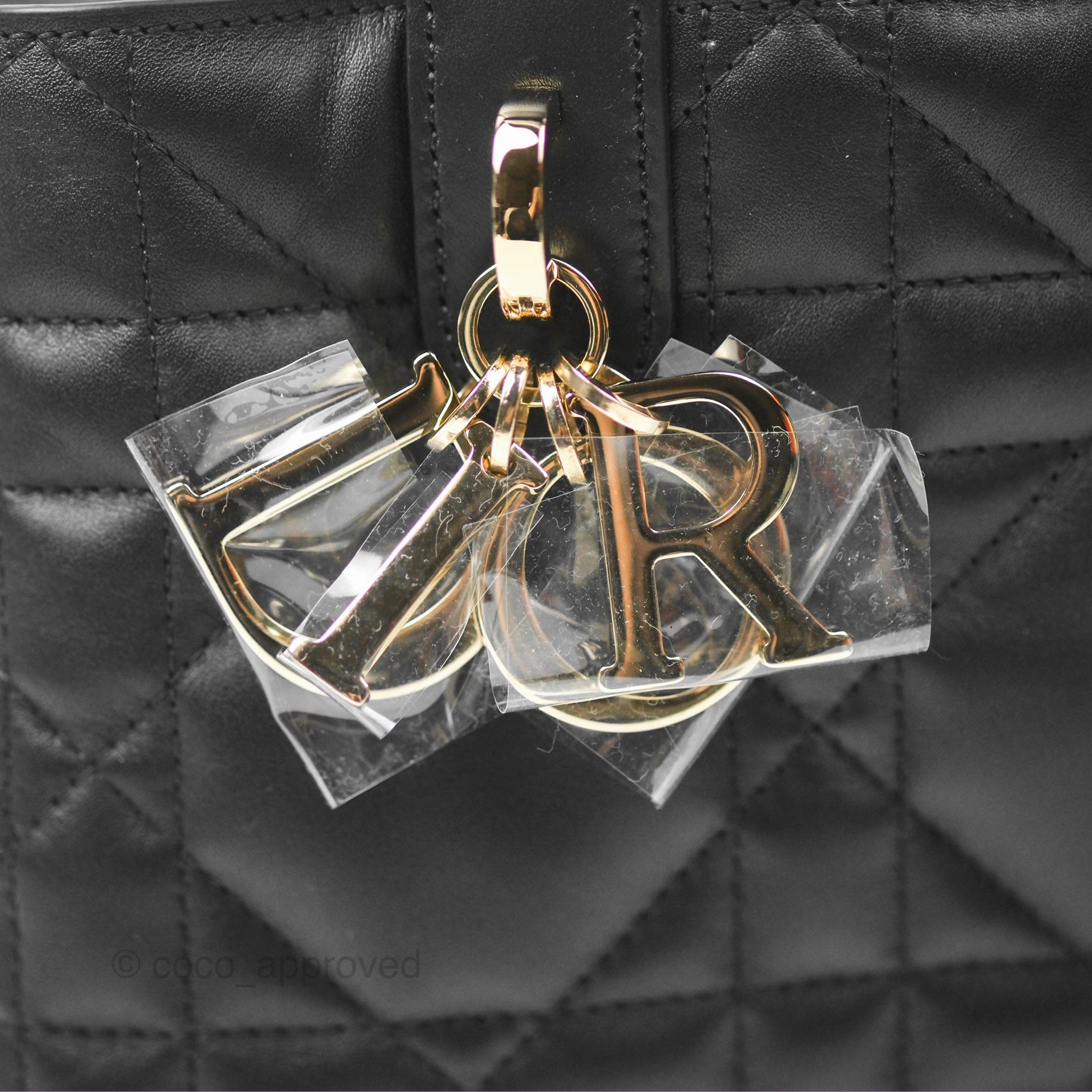 Dior Medium Toujours Bag Black Macrocannage Calfskin