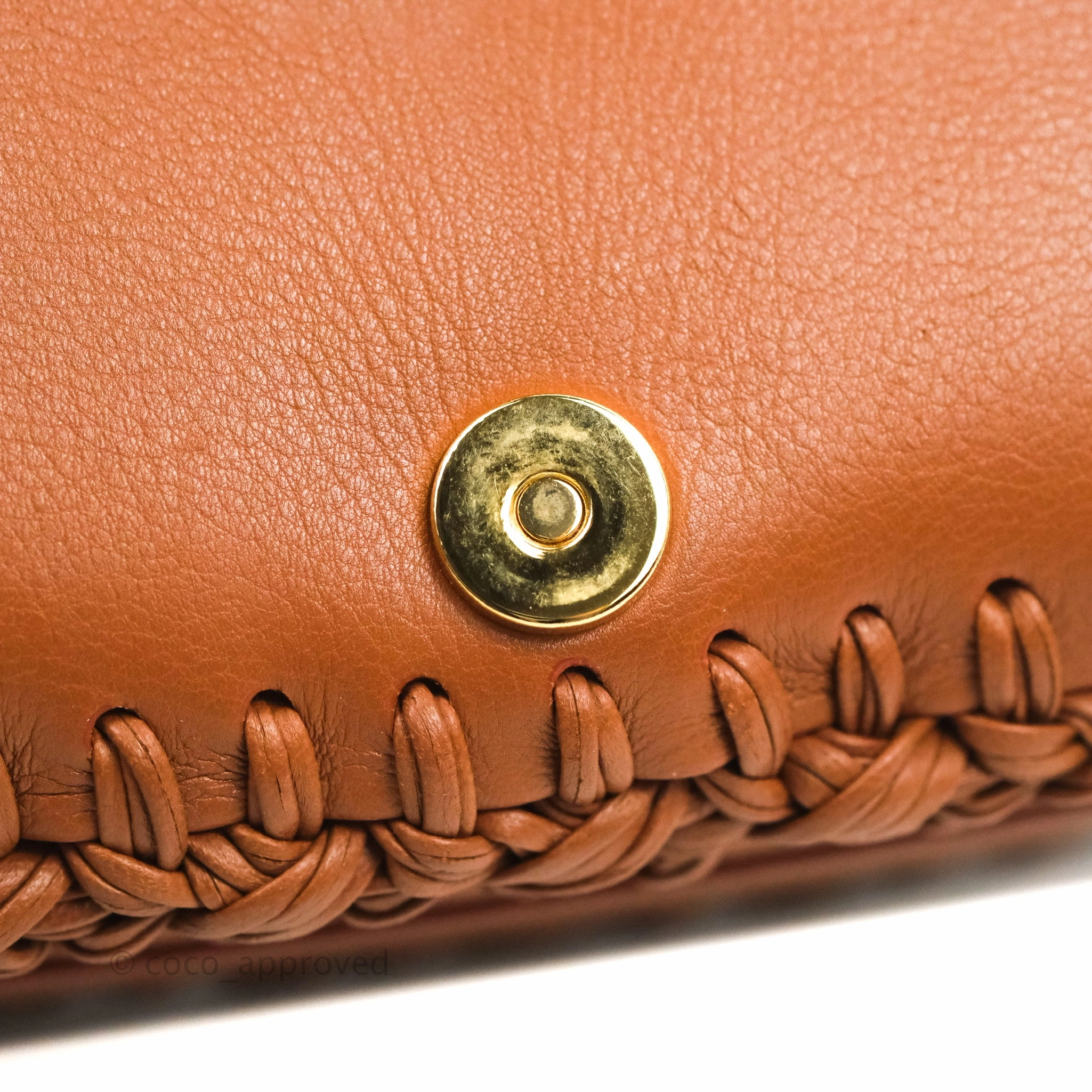 Dior Medium Whipstitched Bobby Bag Brown Grained Calfskin Gold Hardware