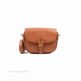 Dior Medium Whipstitched Bobby Bag Brown Grained Calfskin Gold Hardware