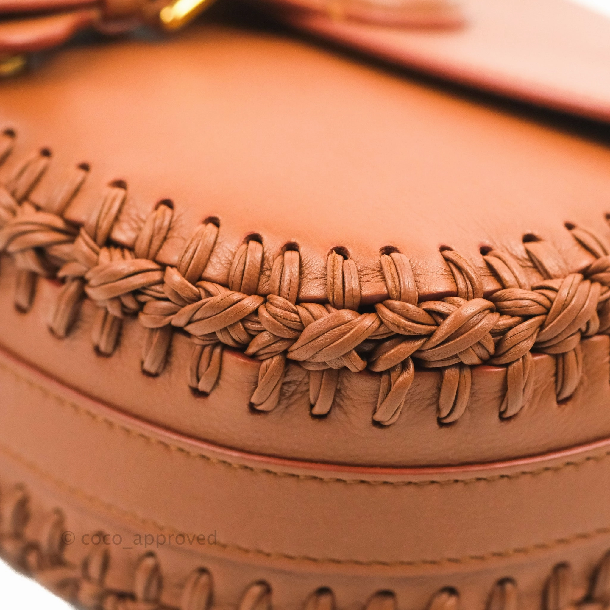 Dior Medium Whipstitched Bobby Bag Brown Grained Calfskin Gold Hardware