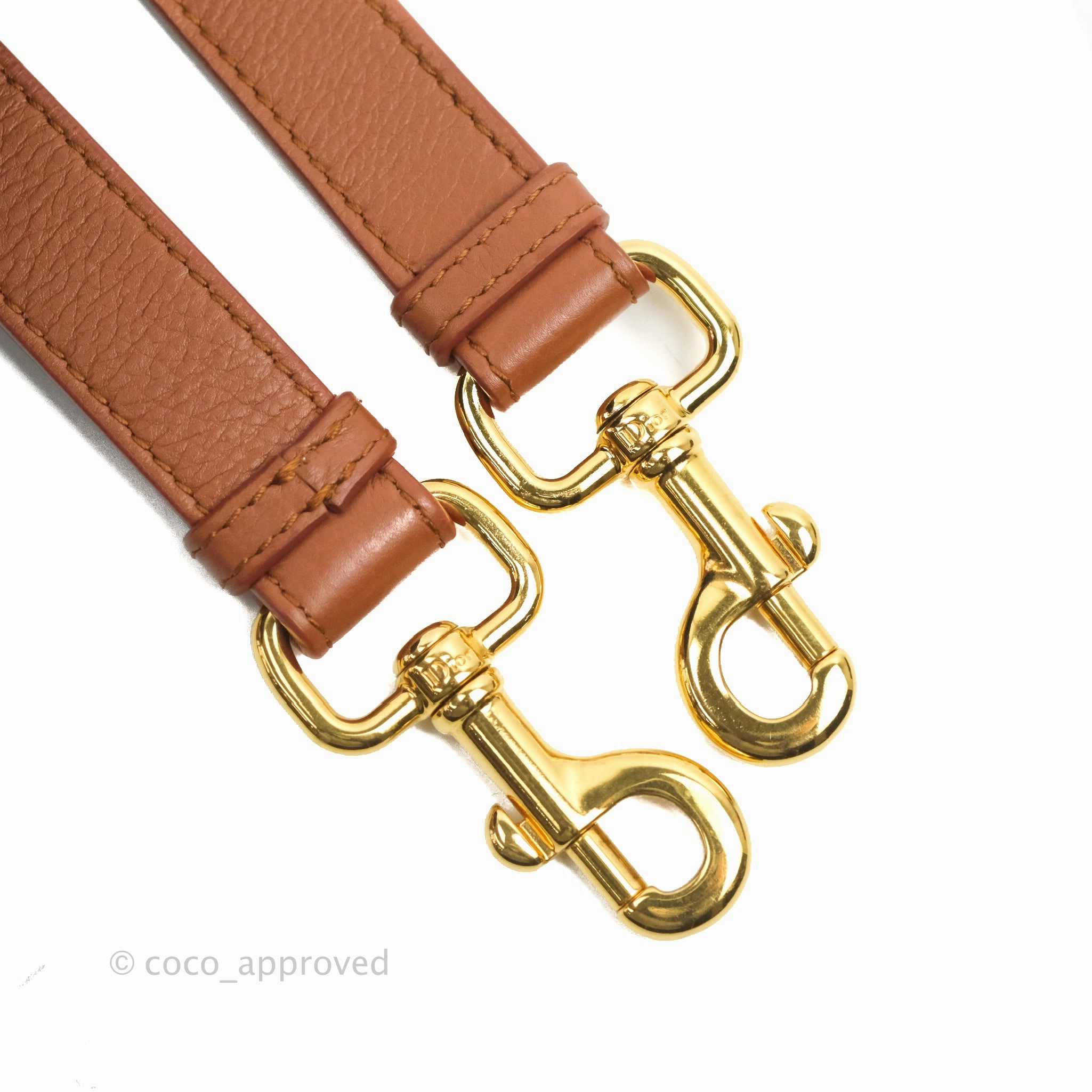 Dior Medium Whipstitched Bobby Bag Brown Grained Calfskin Gold Hardware