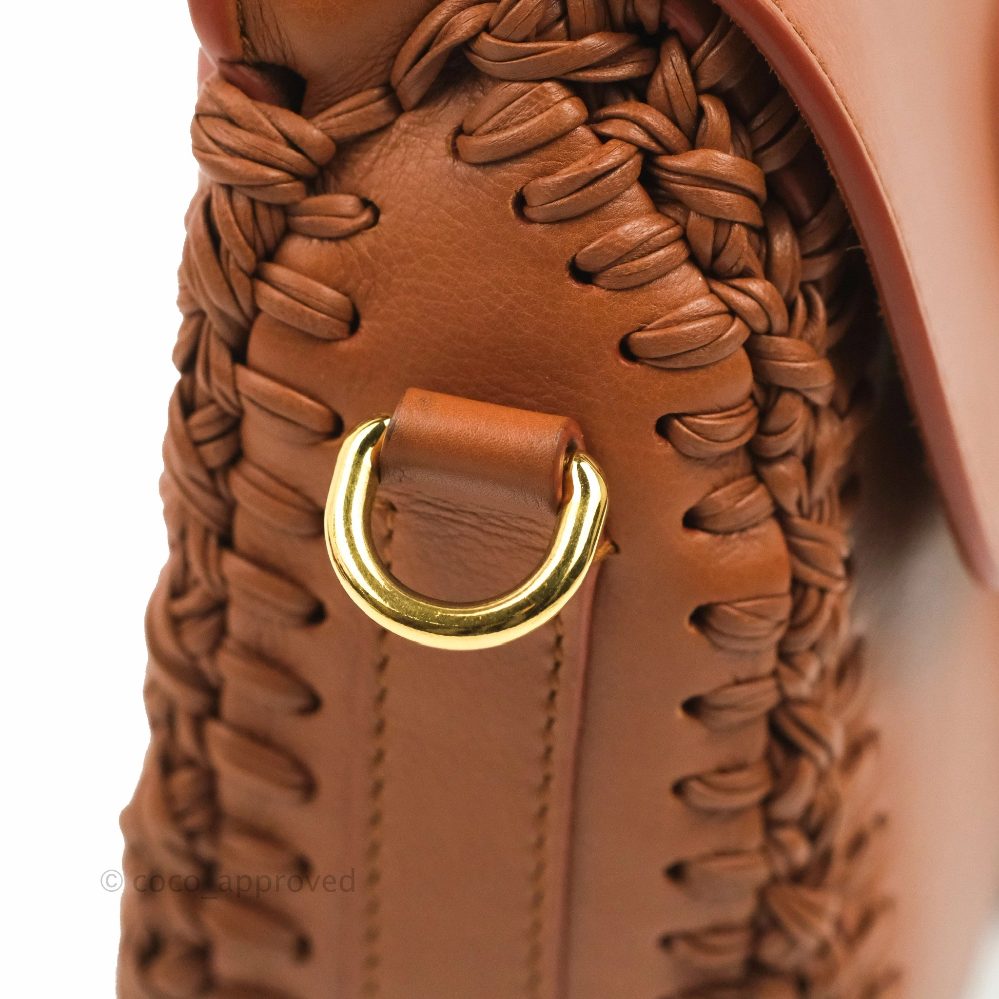 Dior Medium Whipstitched Bobby Bag Brown Grained Calfskin Gold Hardware