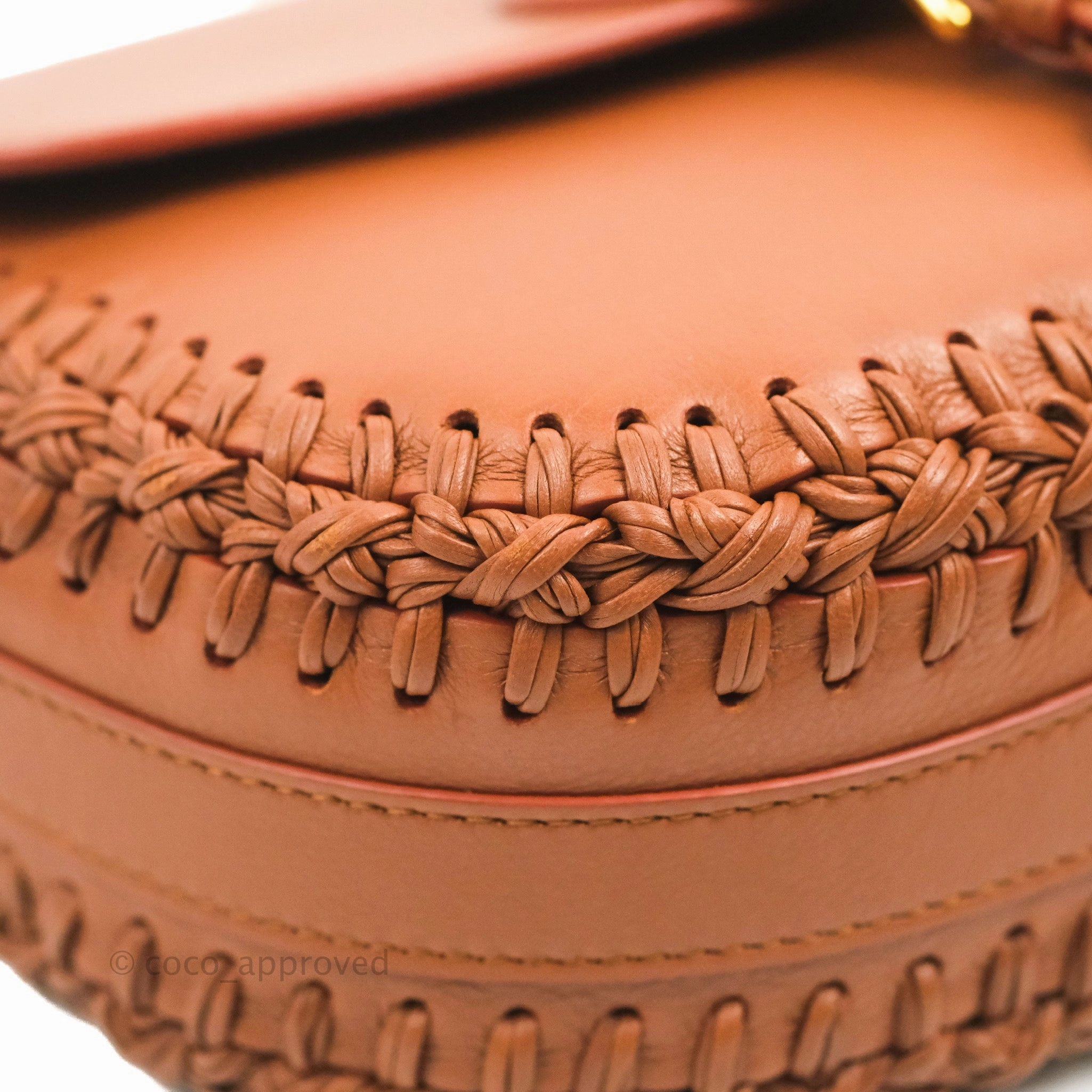 Dior Medium Whipstitched Bobby Bag Brown Grained Calfskin Gold Hardware