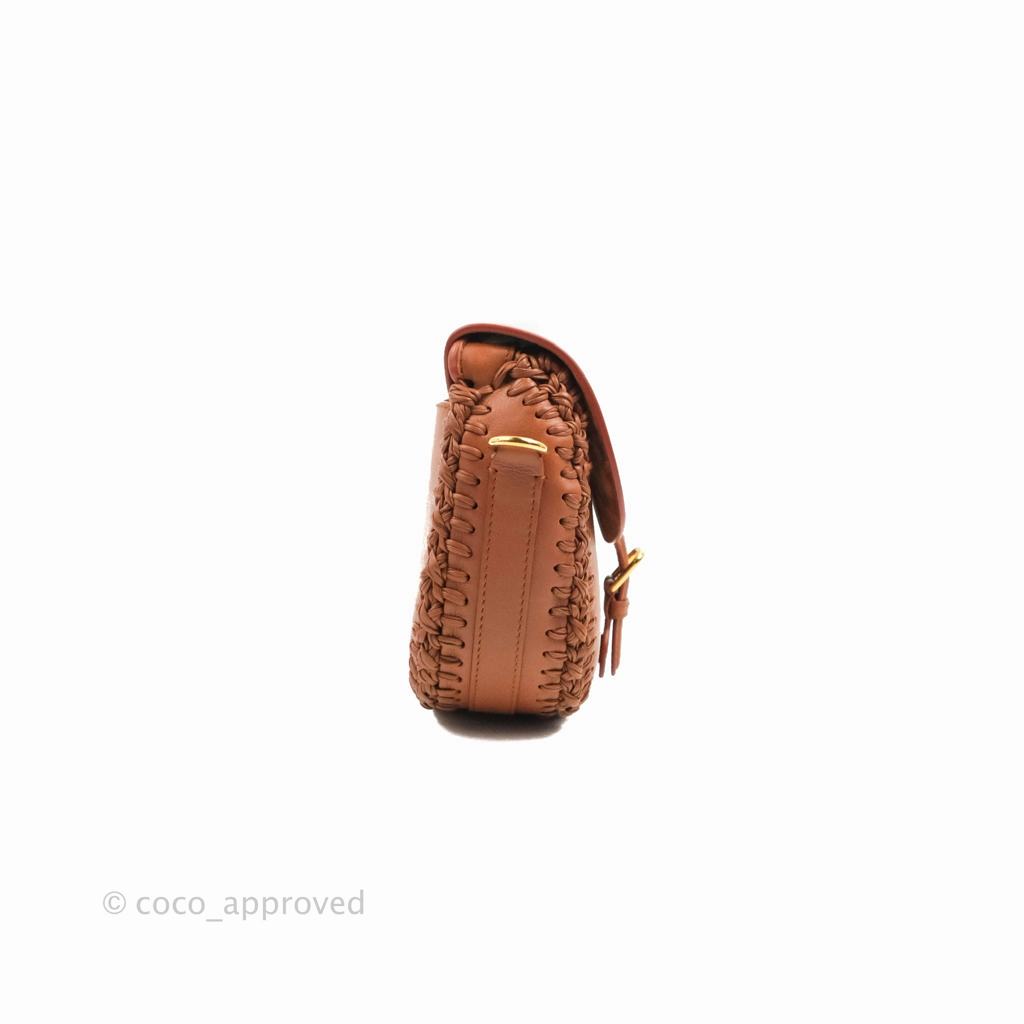 Dior Medium Whipstitched Bobby Bag Brown Grained Calfskin Gold Hardware