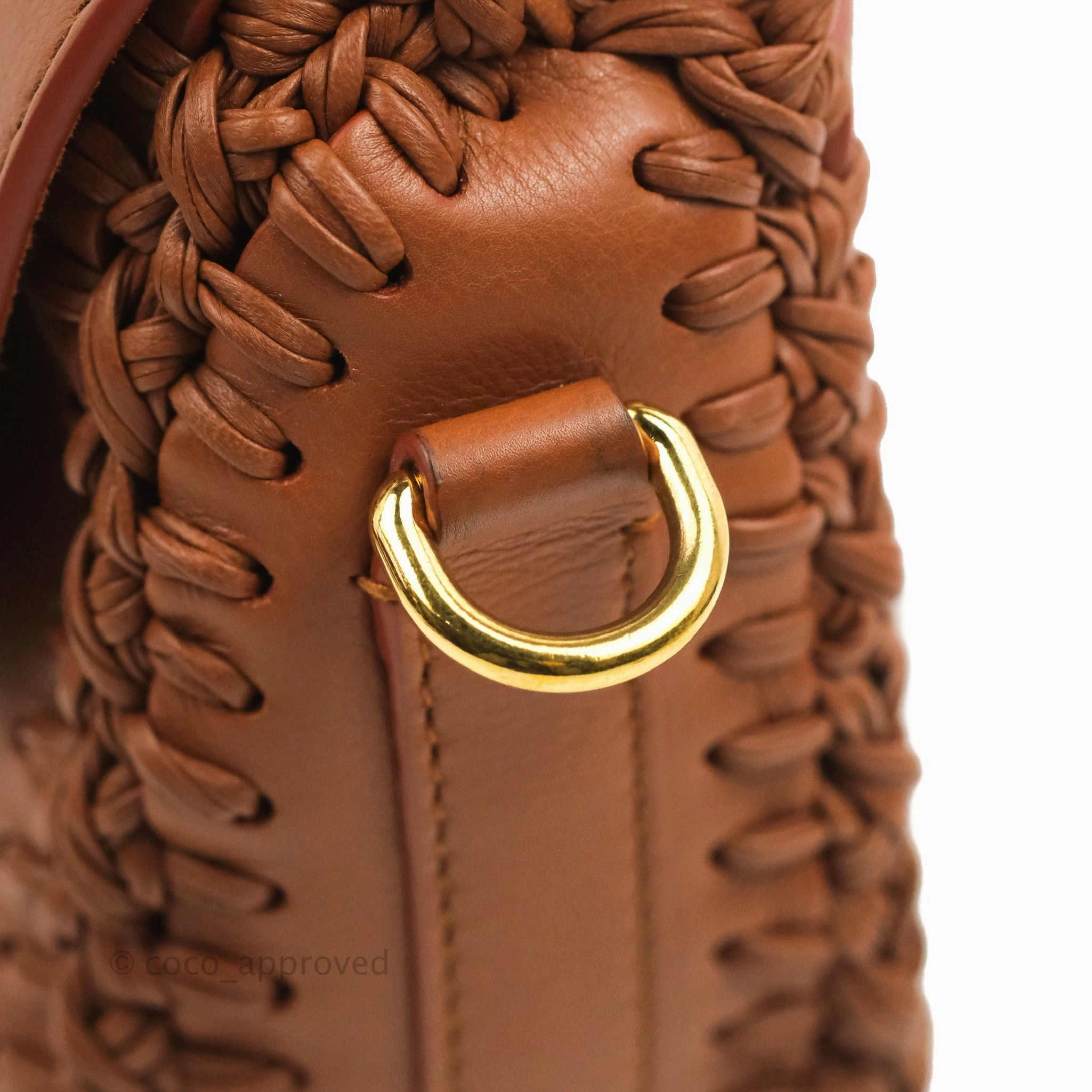 Dior Medium Whipstitched Bobby Bag Brown Grained Calfskin Gold Hardware
