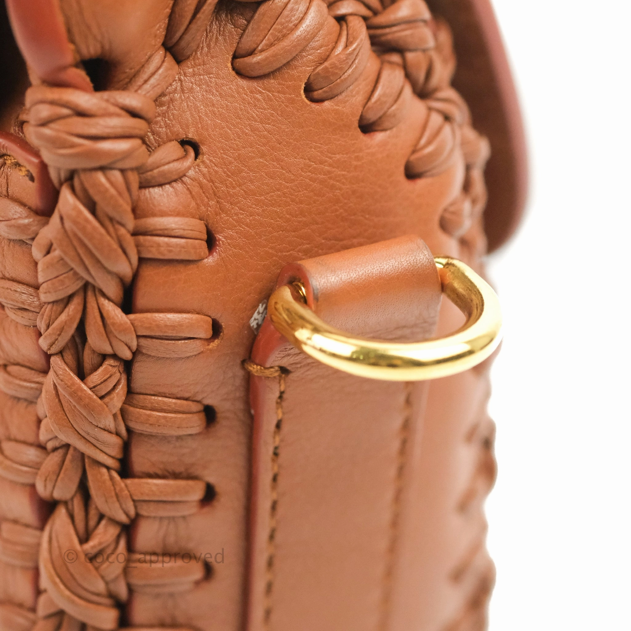 Dior Medium Whipstitched Bobby Bag Brown Grained Calfskin Gold Hardware