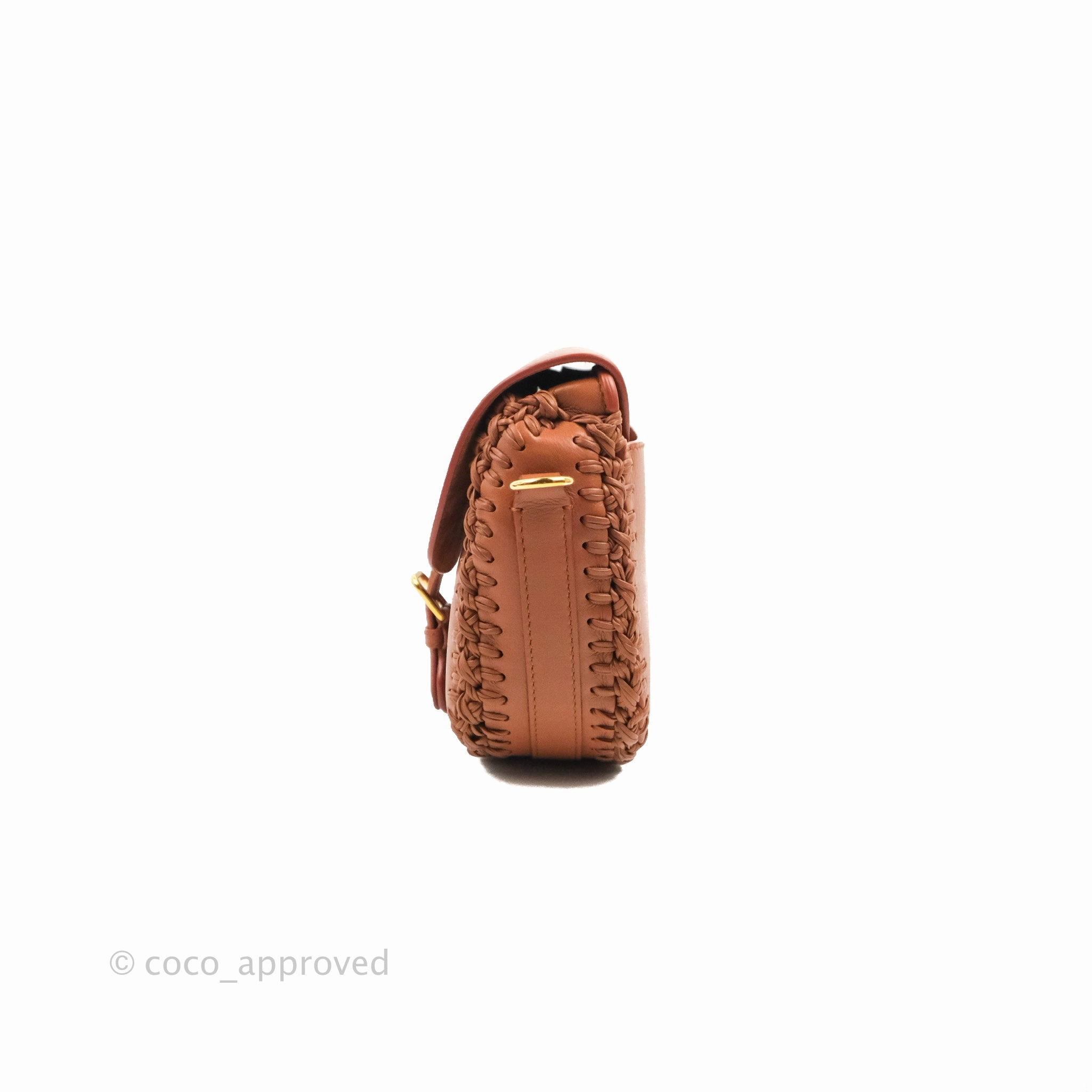 Dior Medium Whipstitched Bobby Bag Brown Grained Calfskin Gold Hardware