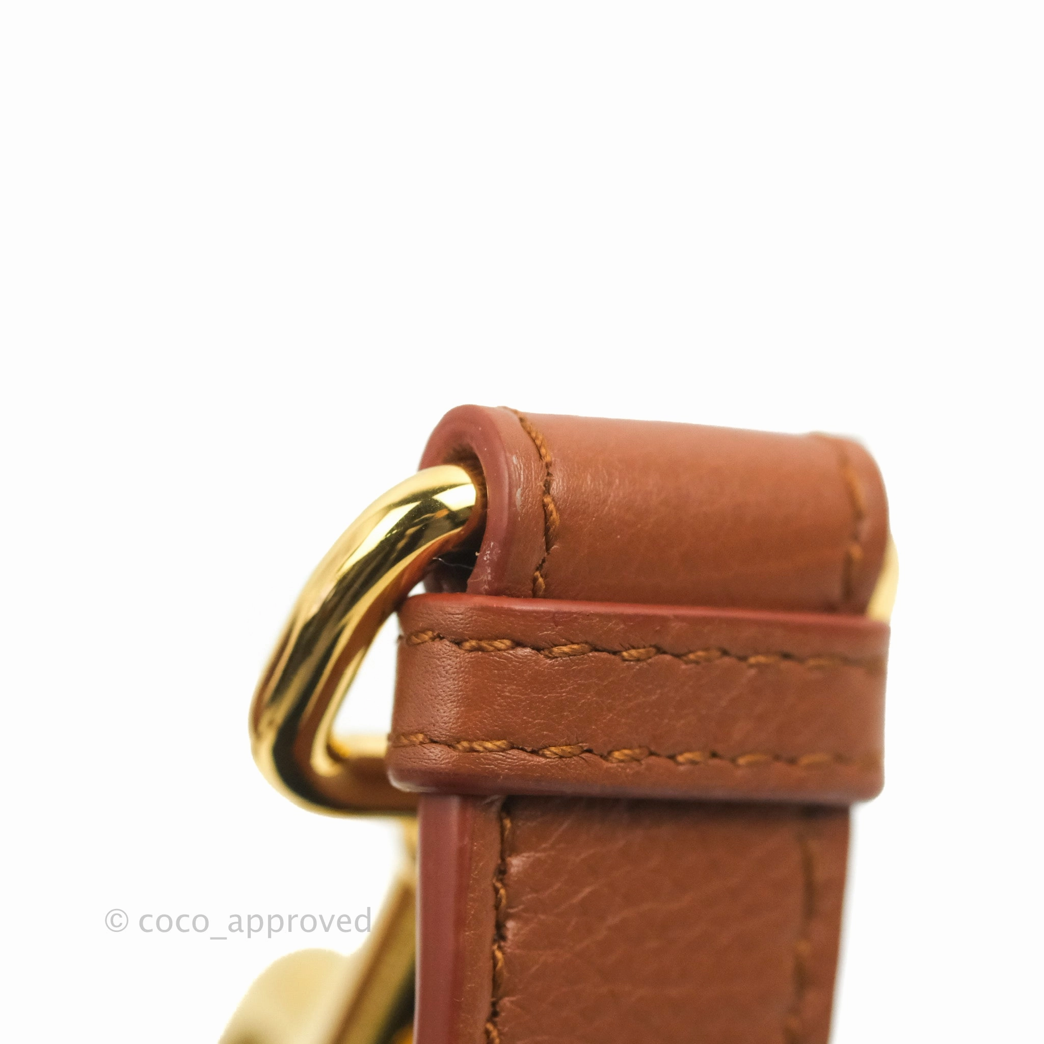 Dior Medium Whipstitched Bobby Bag Brown Grained Calfskin Gold Hardware