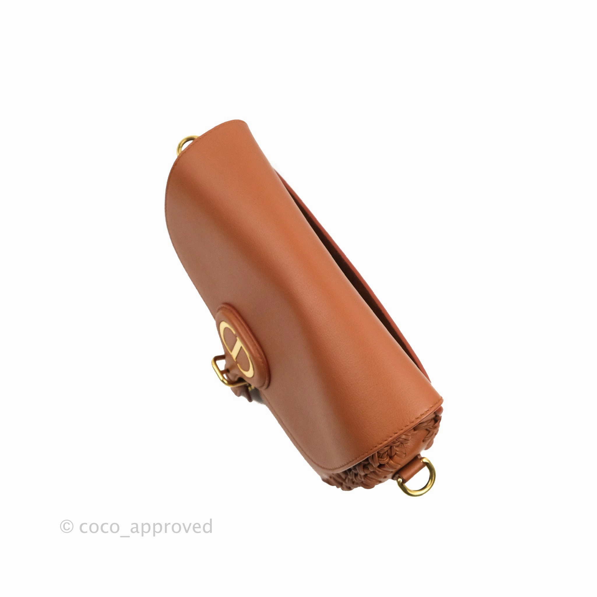 Dior Medium Whipstitched Bobby Bag Brown Grained Calfskin Gold Hardware