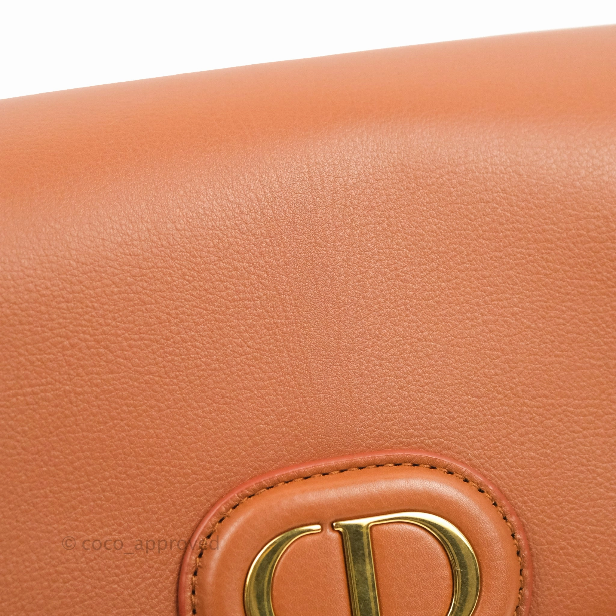 Dior Medium Whipstitched Bobby Bag Brown Grained Calfskin Gold Hardware
