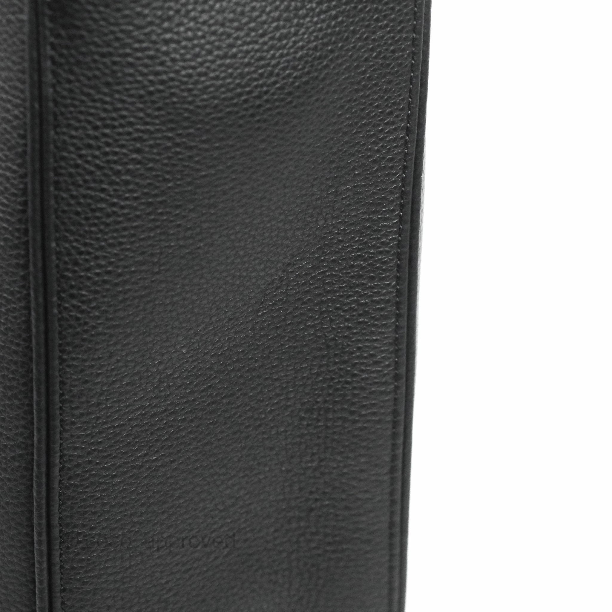 Dior Men's Saddle Tote Bag with Shoulder Strap Black Grained Leather