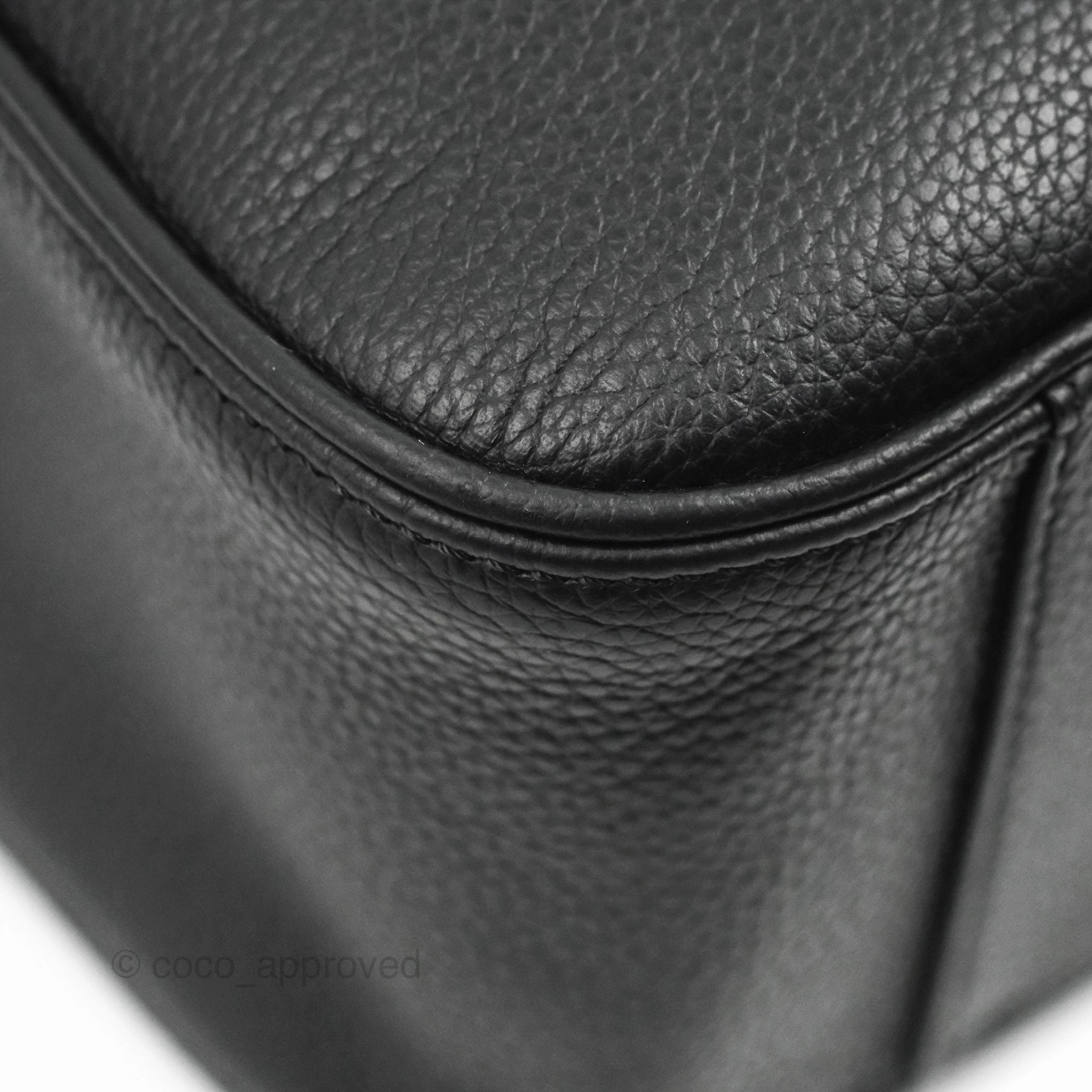 Dior Men's Saddle Tote Bag with Shoulder Strap Black Grained Leather