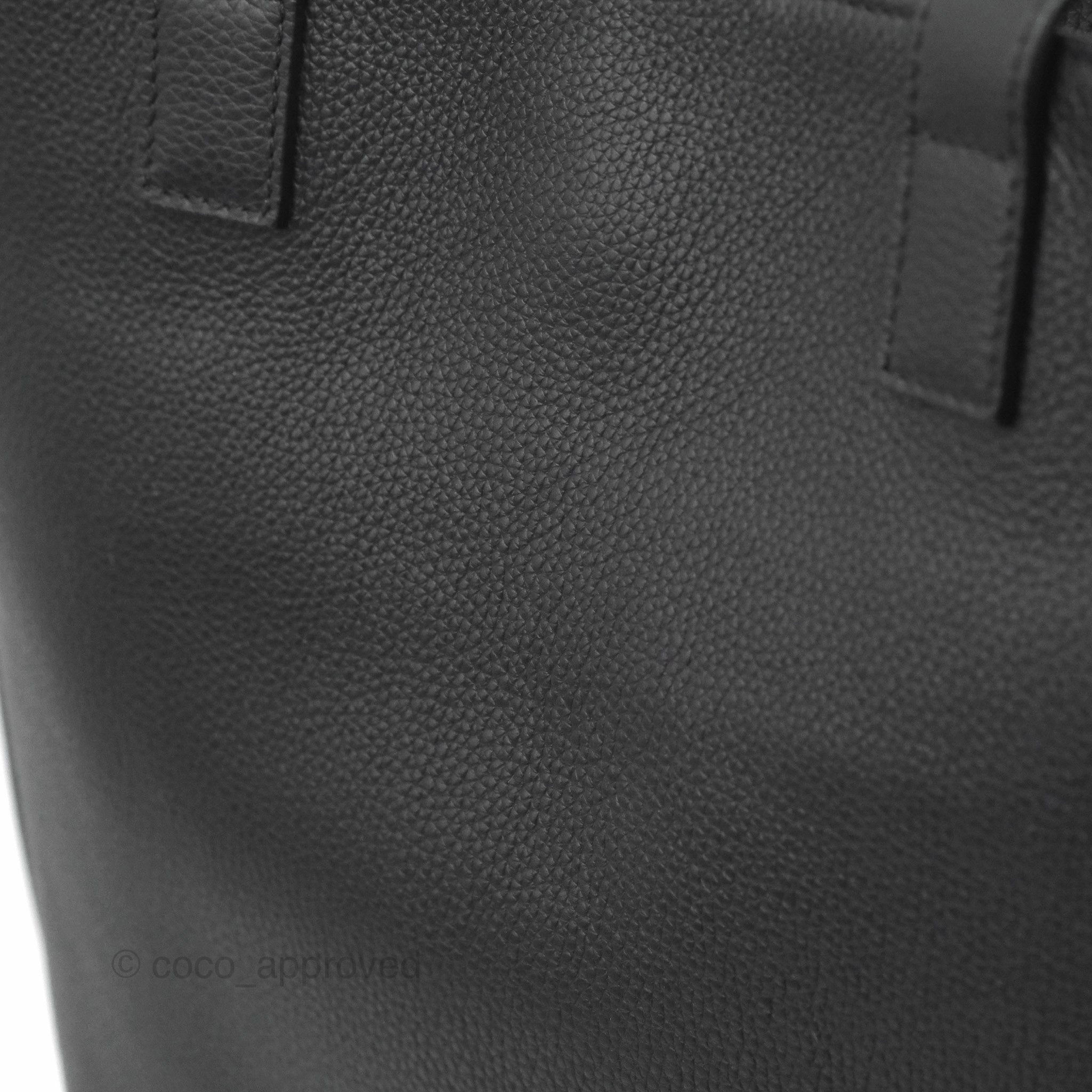 Dior Men's Saddle Tote Bag with Shoulder Strap Black Grained Leather