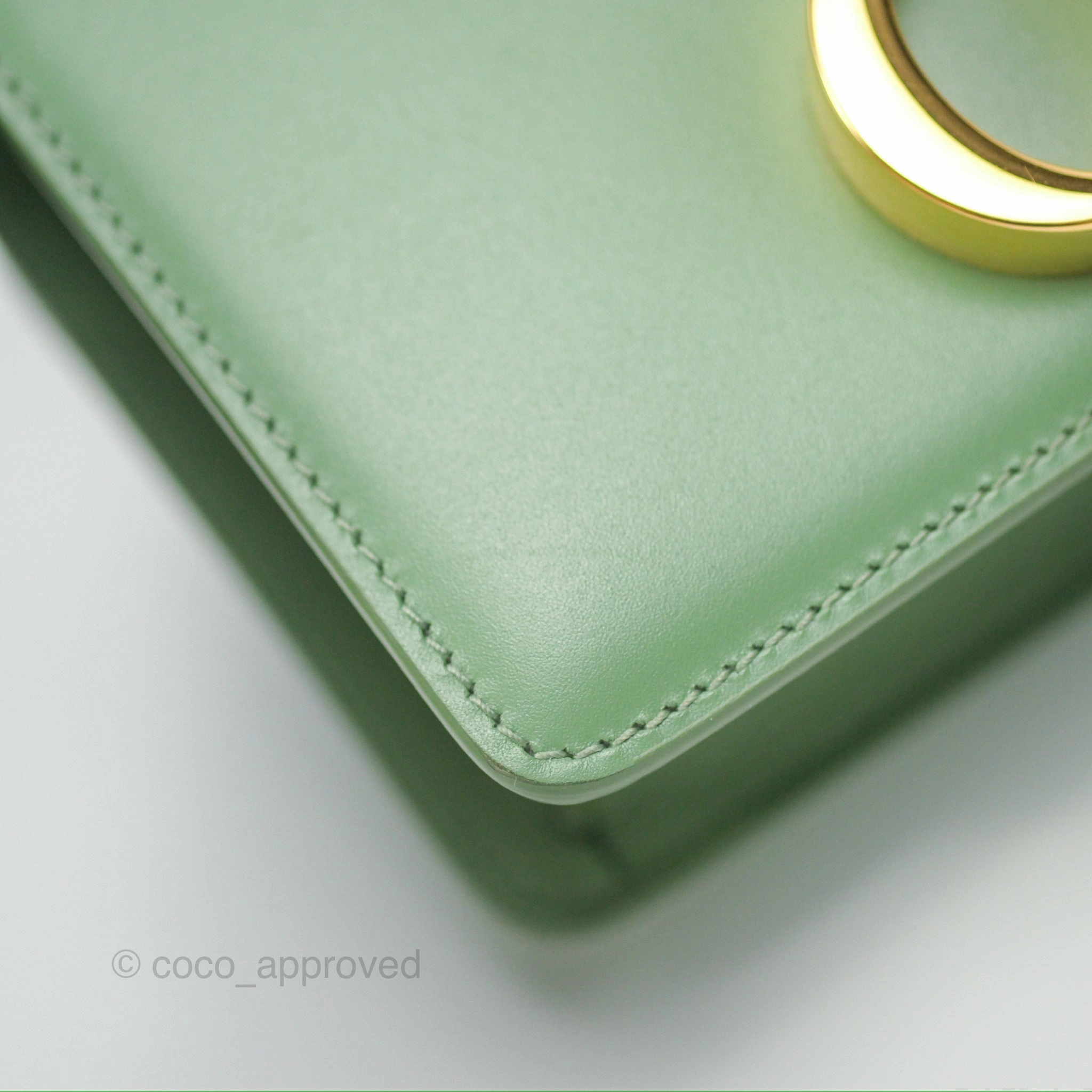 Dior Micro 30 Montaigne Flap Bag Mint Green Smooth Calfskin