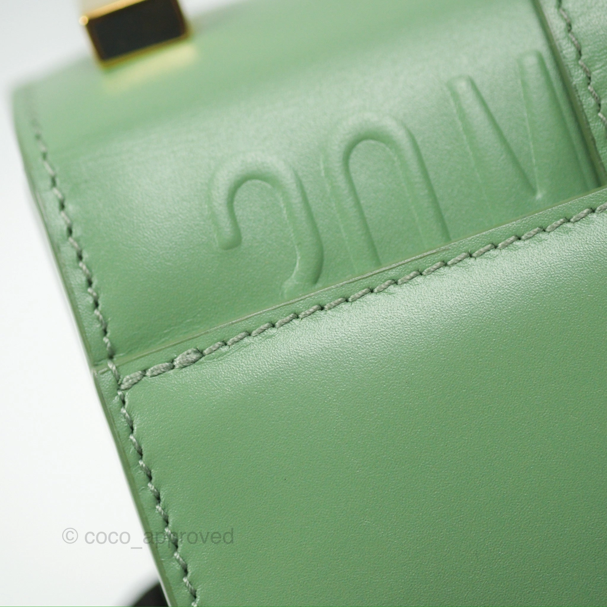 Dior Micro 30 Montaigne Flap Bag Mint Green Smooth Calfskin