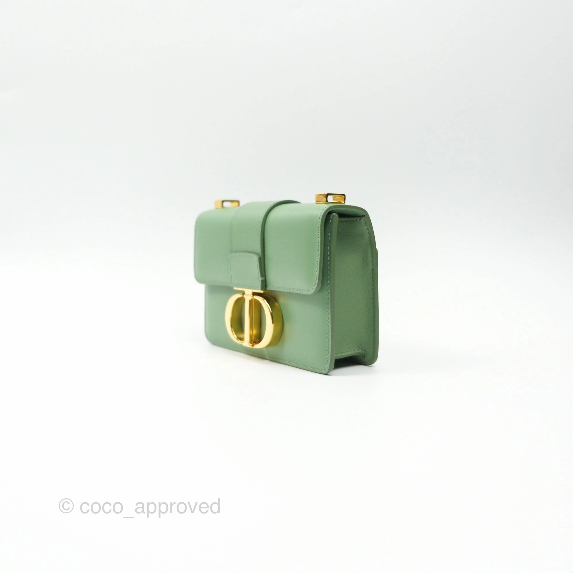 Dior Micro 30 Montaigne Flap Bag Mint Green Smooth Calfskin