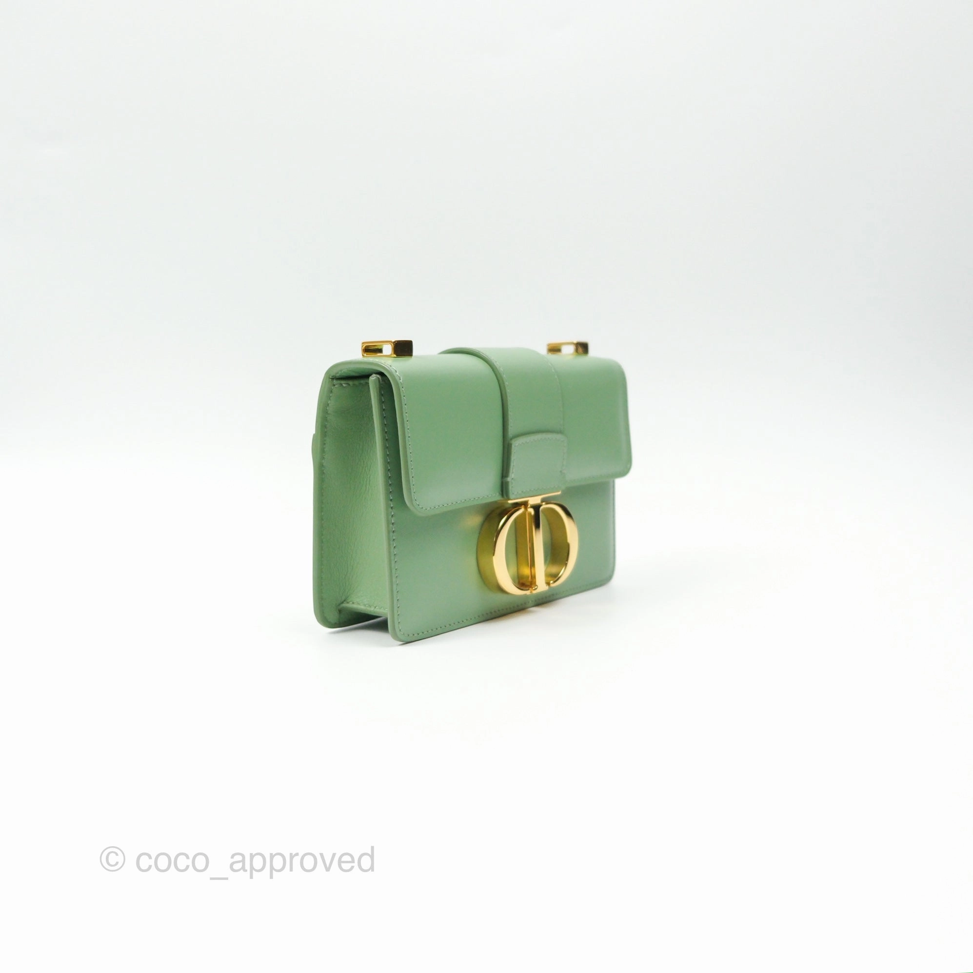 Dior Micro 30 Montaigne Flap Bag Mint Green Smooth Calfskin