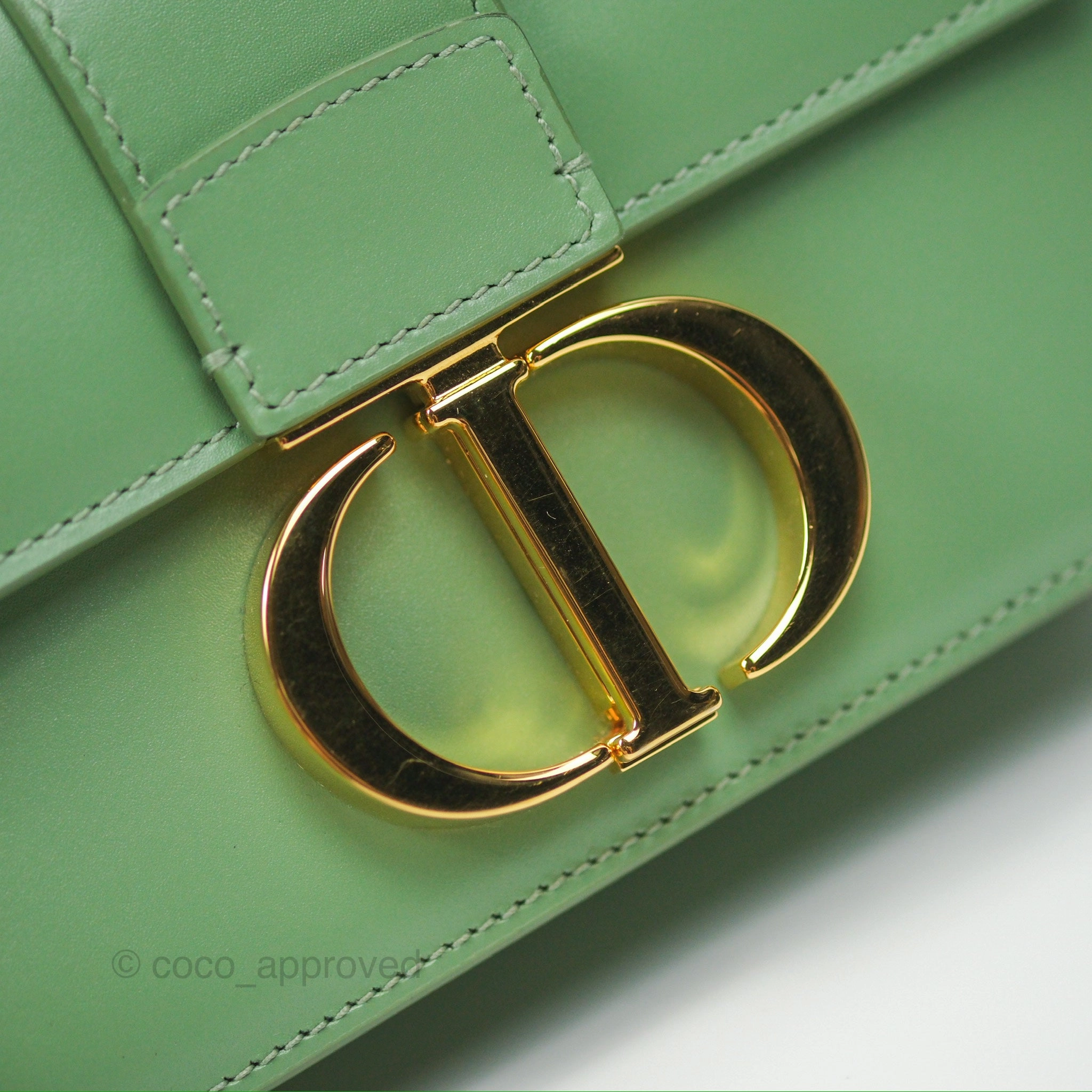 Dior Micro 30 Montaigne Flap Bag Mint Green Smooth Calfskin