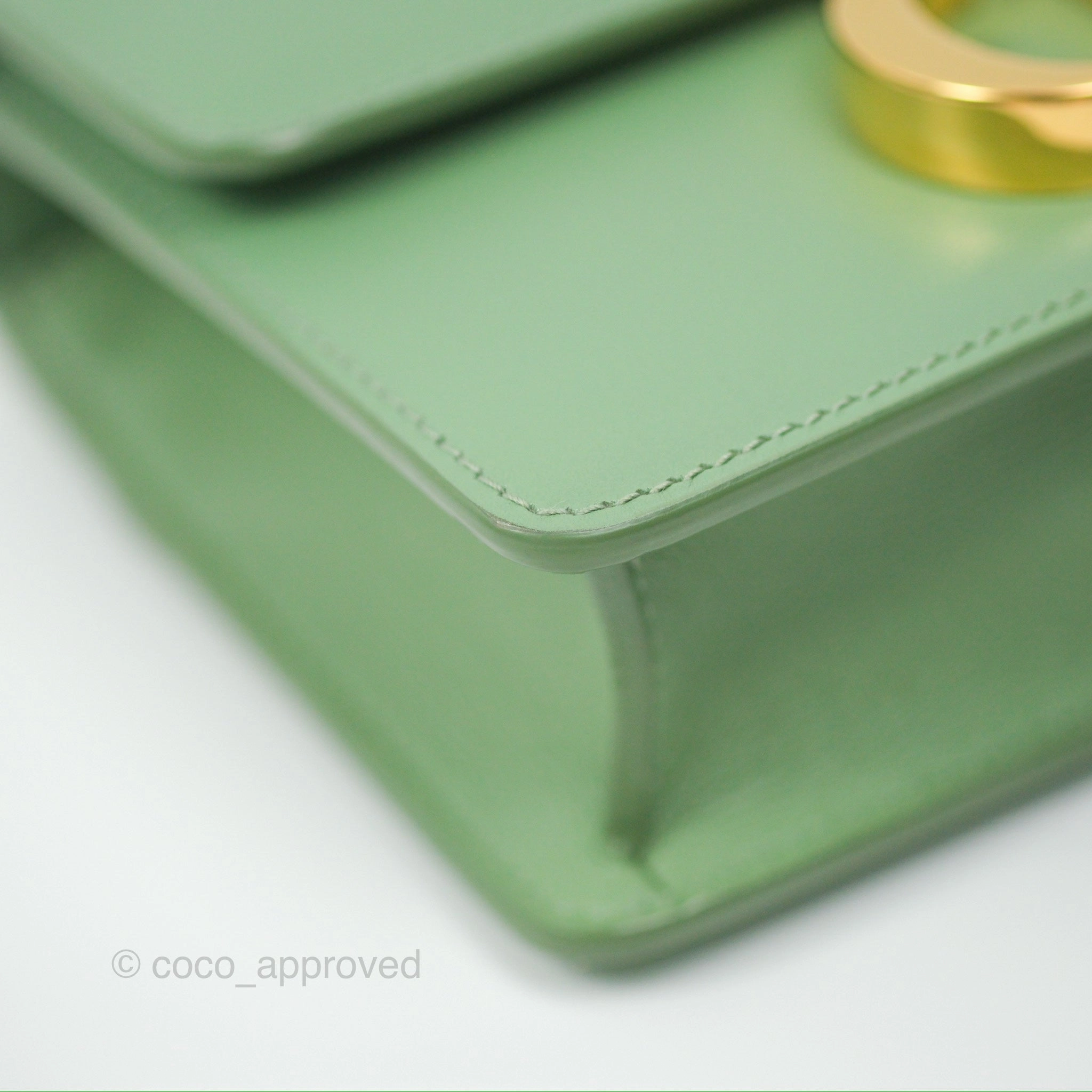Dior Micro 30 Montaigne Flap Bag Mint Green Smooth Calfskin
