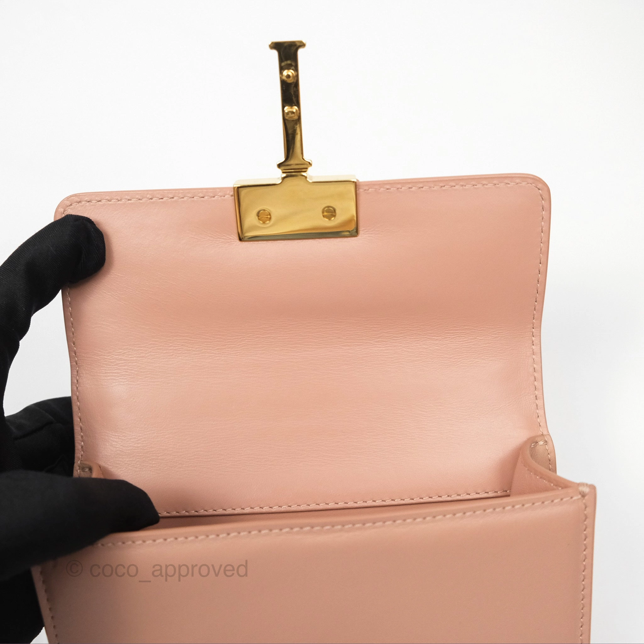 Dior Micro 30 Montaigne Flap Bag Rose Des Vents Calfskin