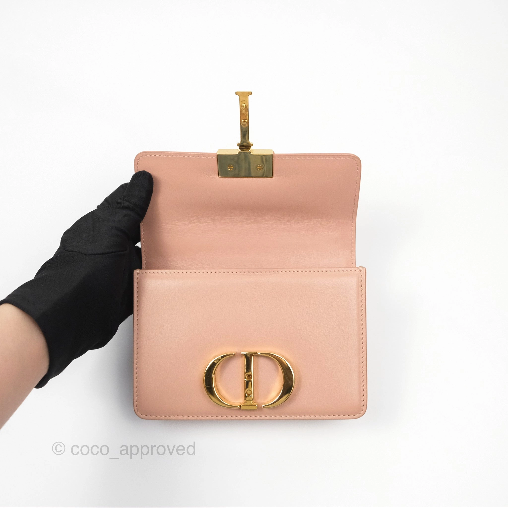 Dior Micro 30 Montaigne Flap Bag Rose Des Vents Calfskin