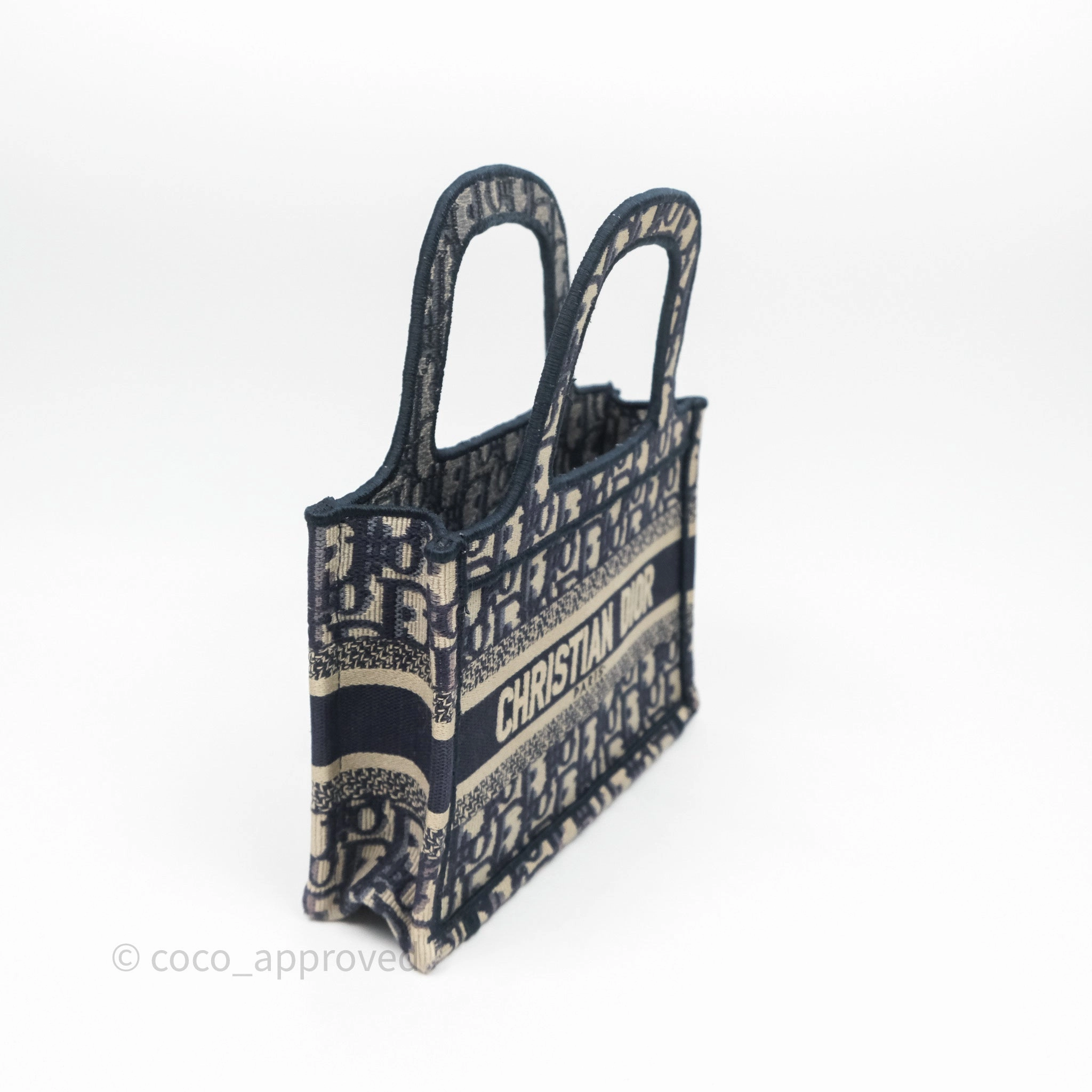 Dior Mini Book Tote Blue Oblique Canvas