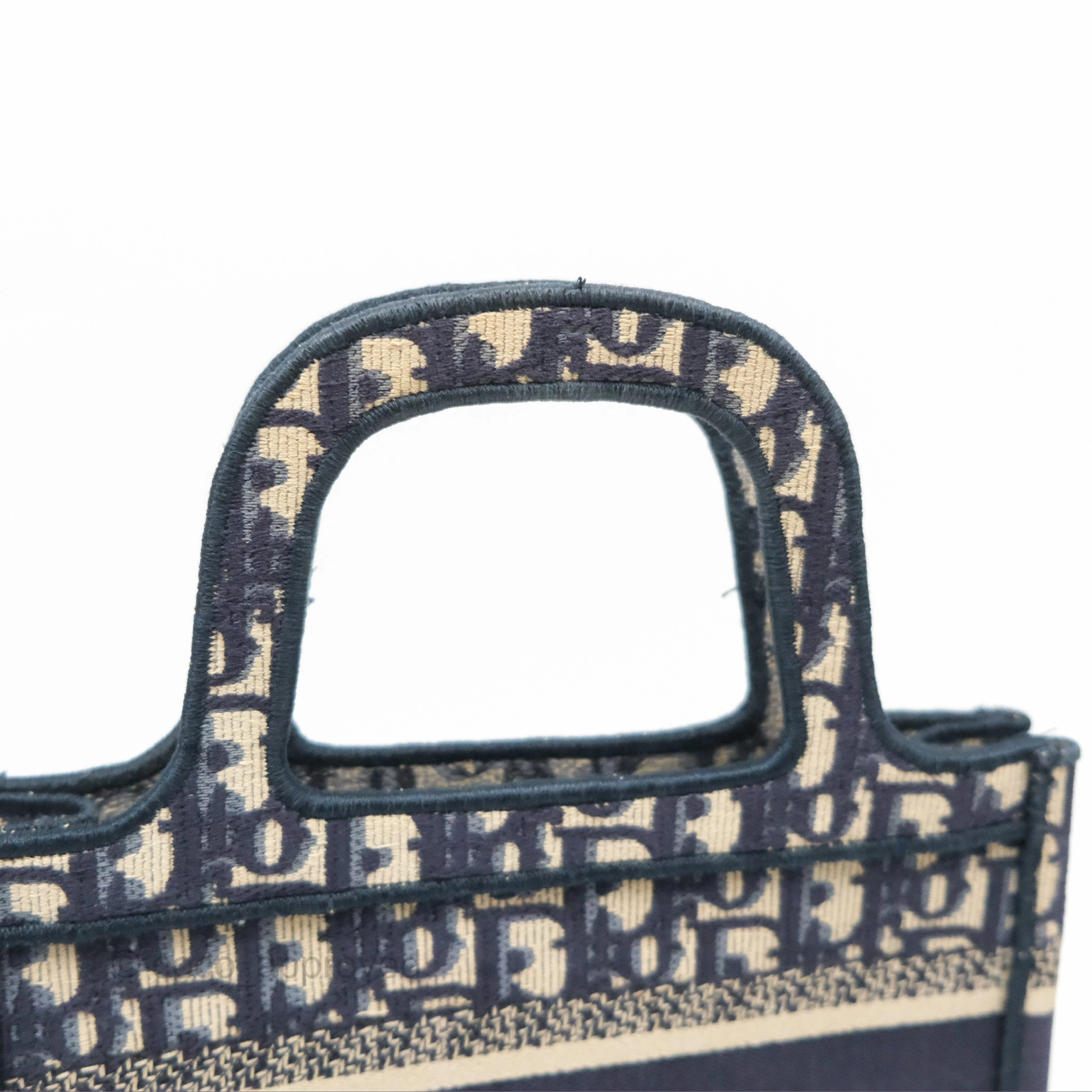 Dior Mini Book Tote Blue Oblique Canvas