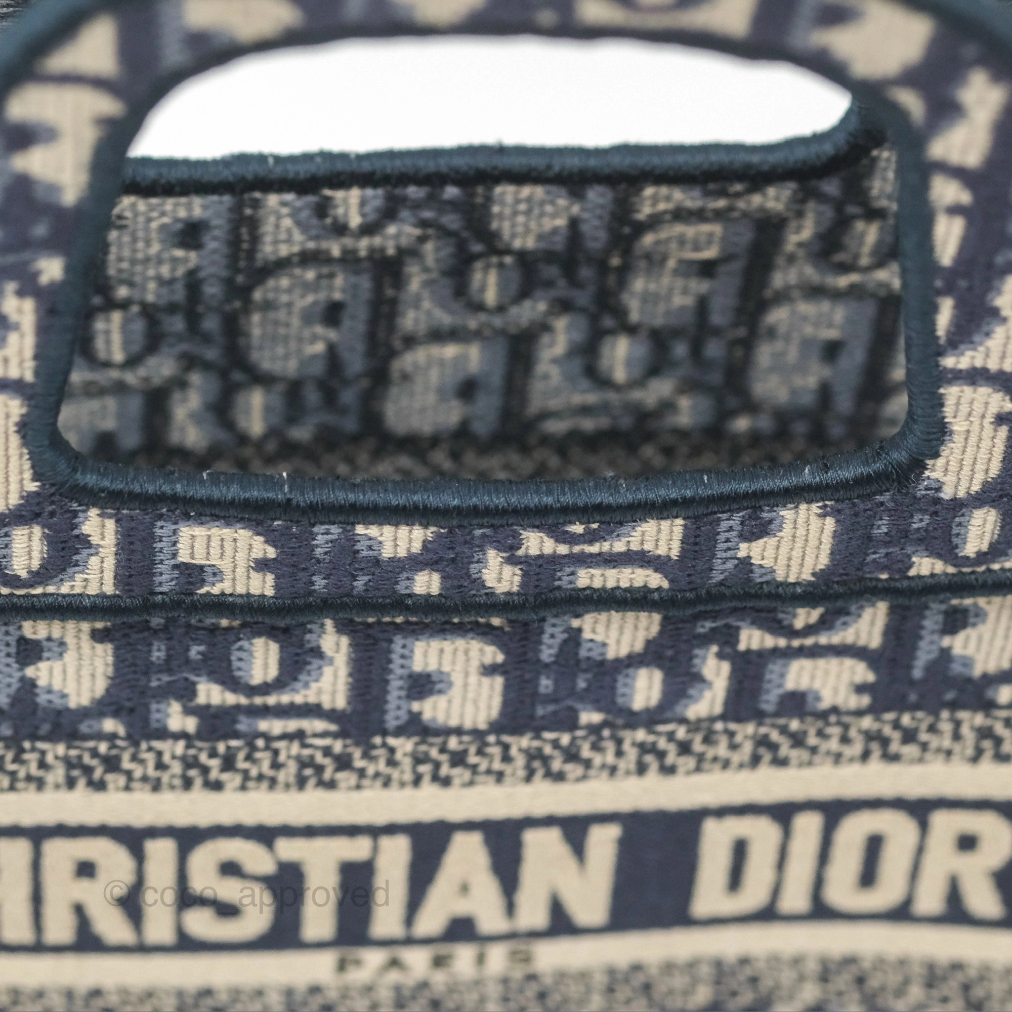 Dior Mini Book Tote Blue Oblique Canvas
