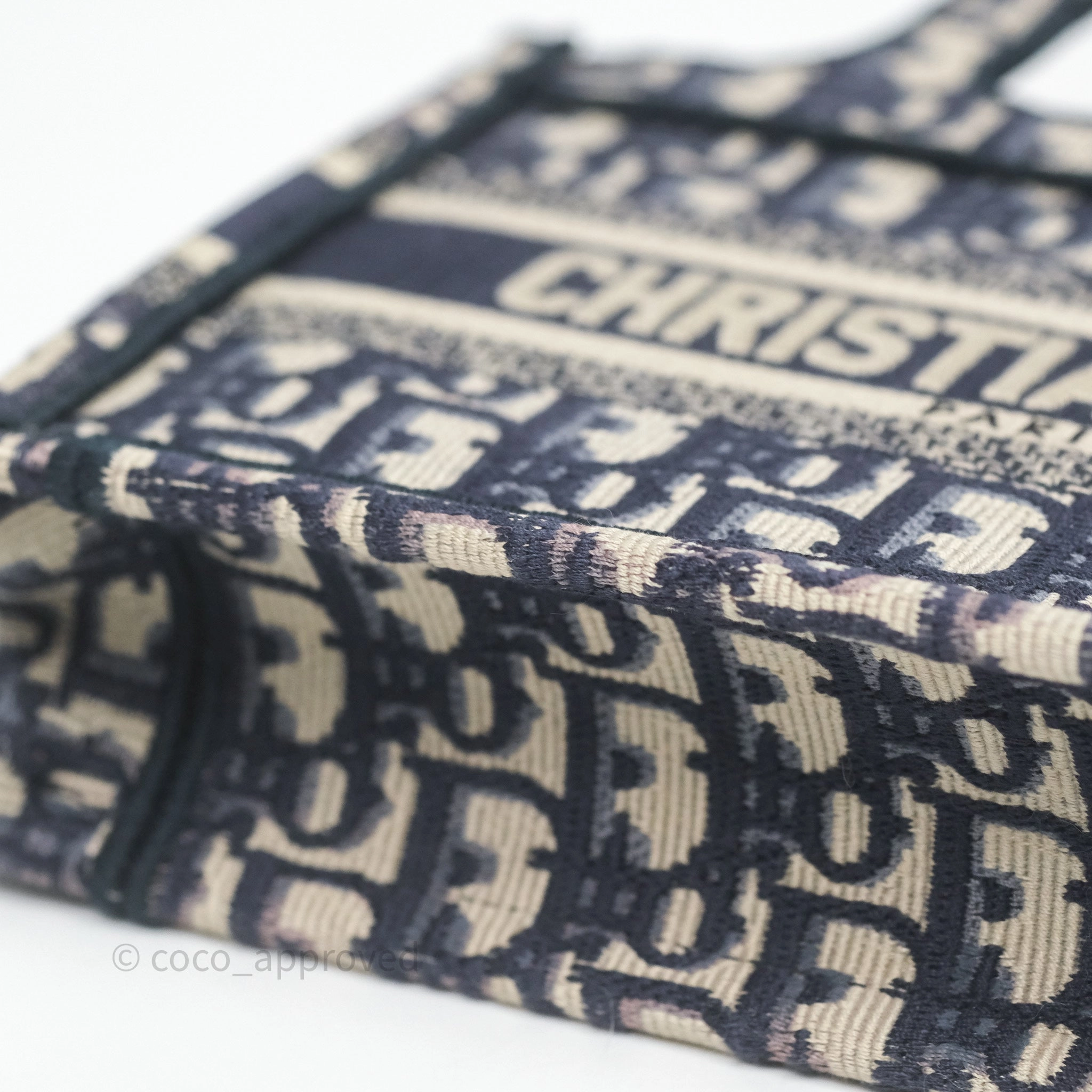 Dior Mini Book Tote Blue Oblique Canvas