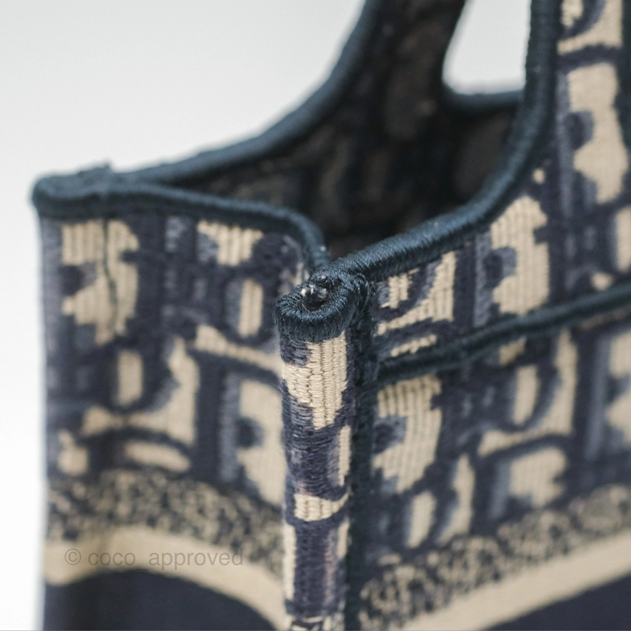 Dior Mini Book Tote Blue Oblique Canvas