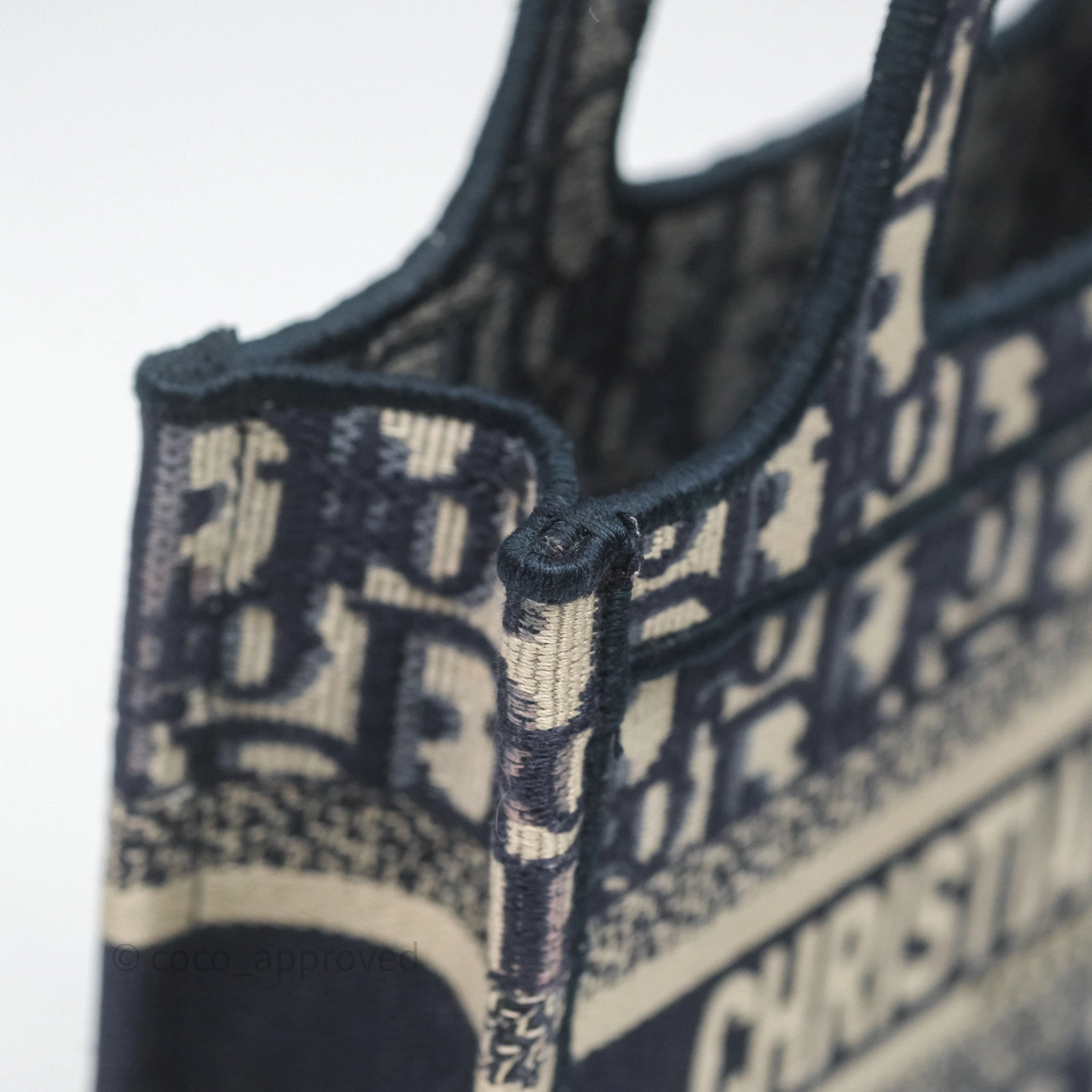 Dior Mini Book Tote Blue Oblique Canvas
