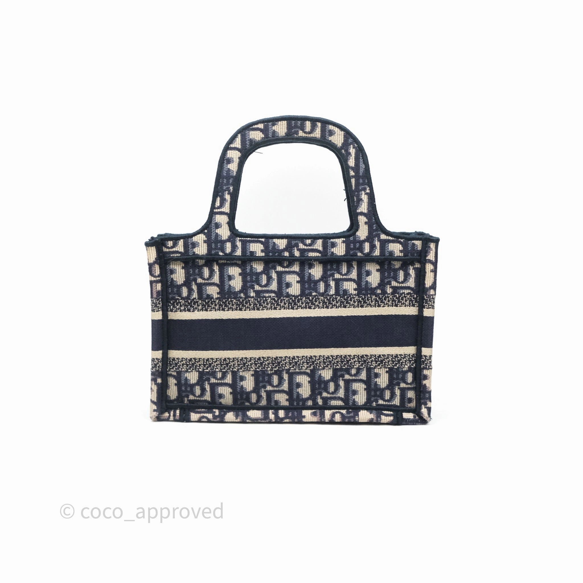 Dior Mini Book Tote Blue Oblique Canvas