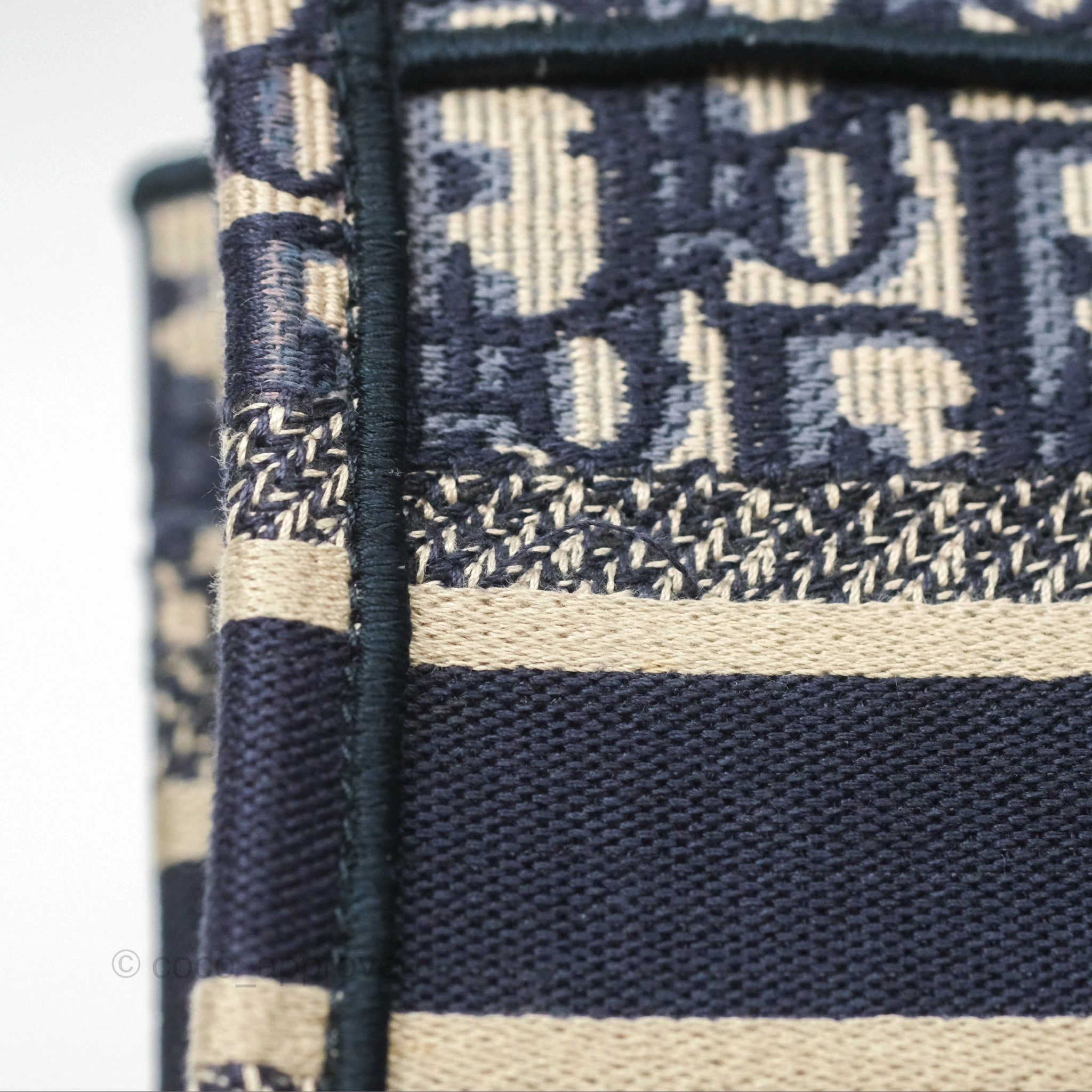 Dior Mini Book Tote Blue Oblique Canvas